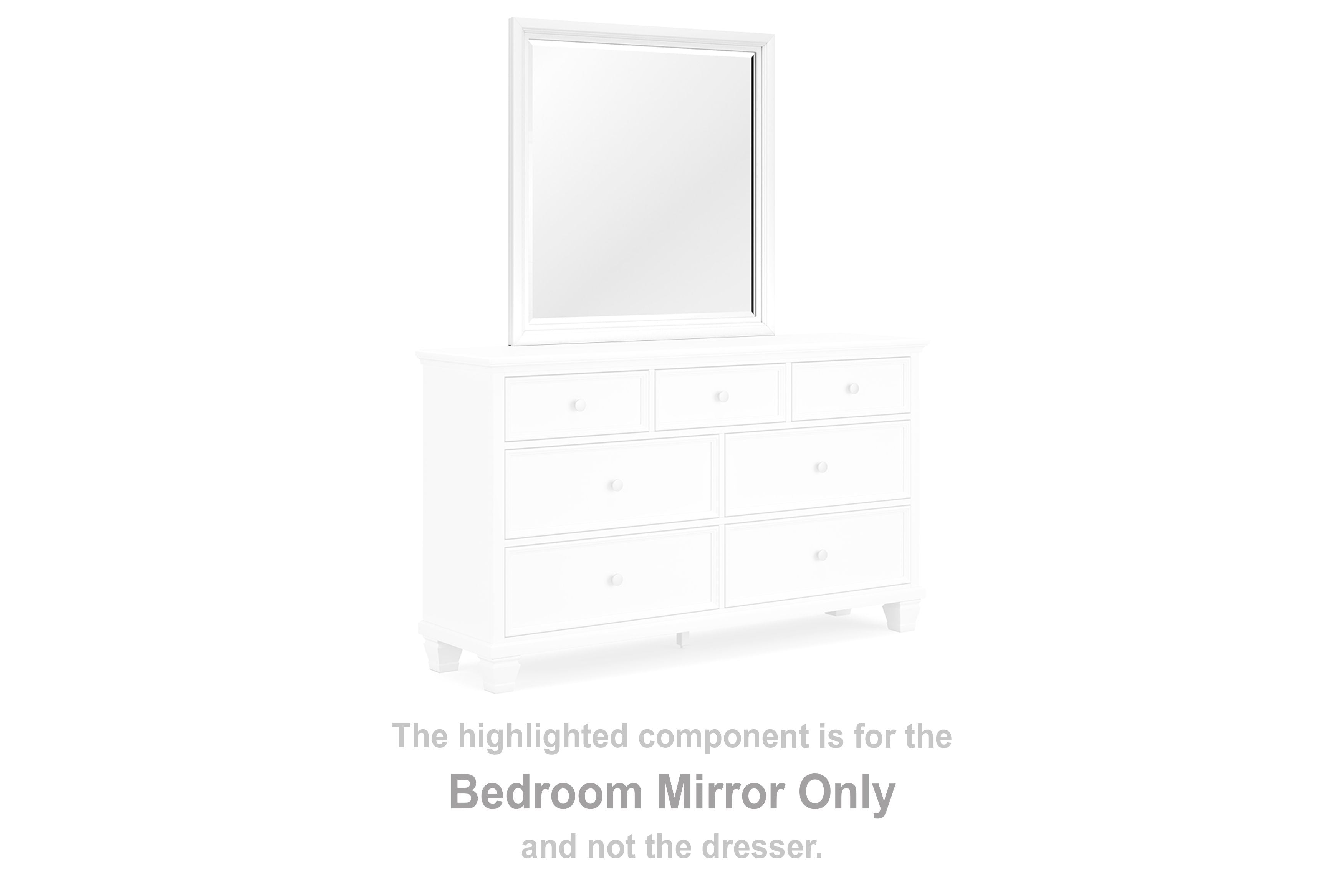 Fortman - Bedroom Mirror - White
