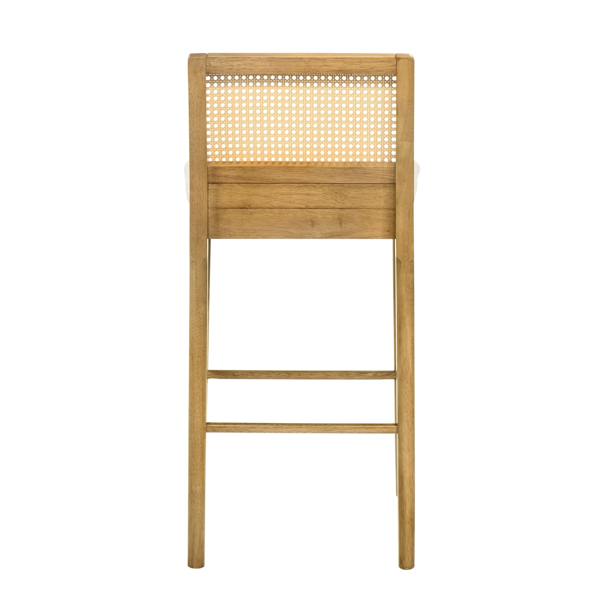 Tobias - Coastal Modern Wood Bar Height Kitchen Bar Stool