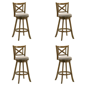 Kodi - Modern Farmhouse Swivel Wood Bar Height Kitchen Bar Stool