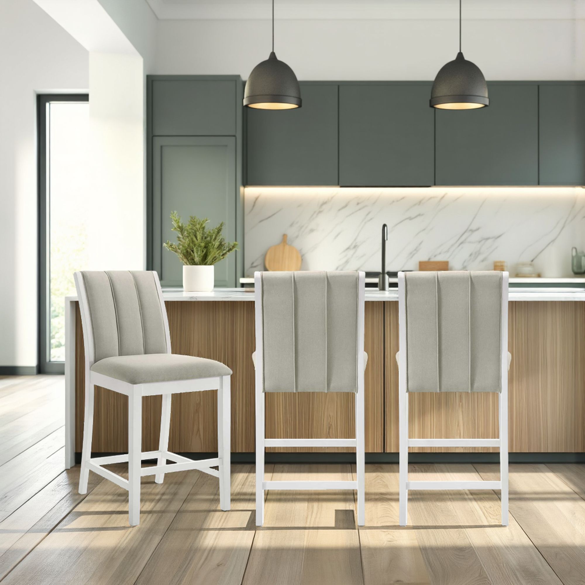 Nolan - 26" Counter Height Rubberwood Barstool
