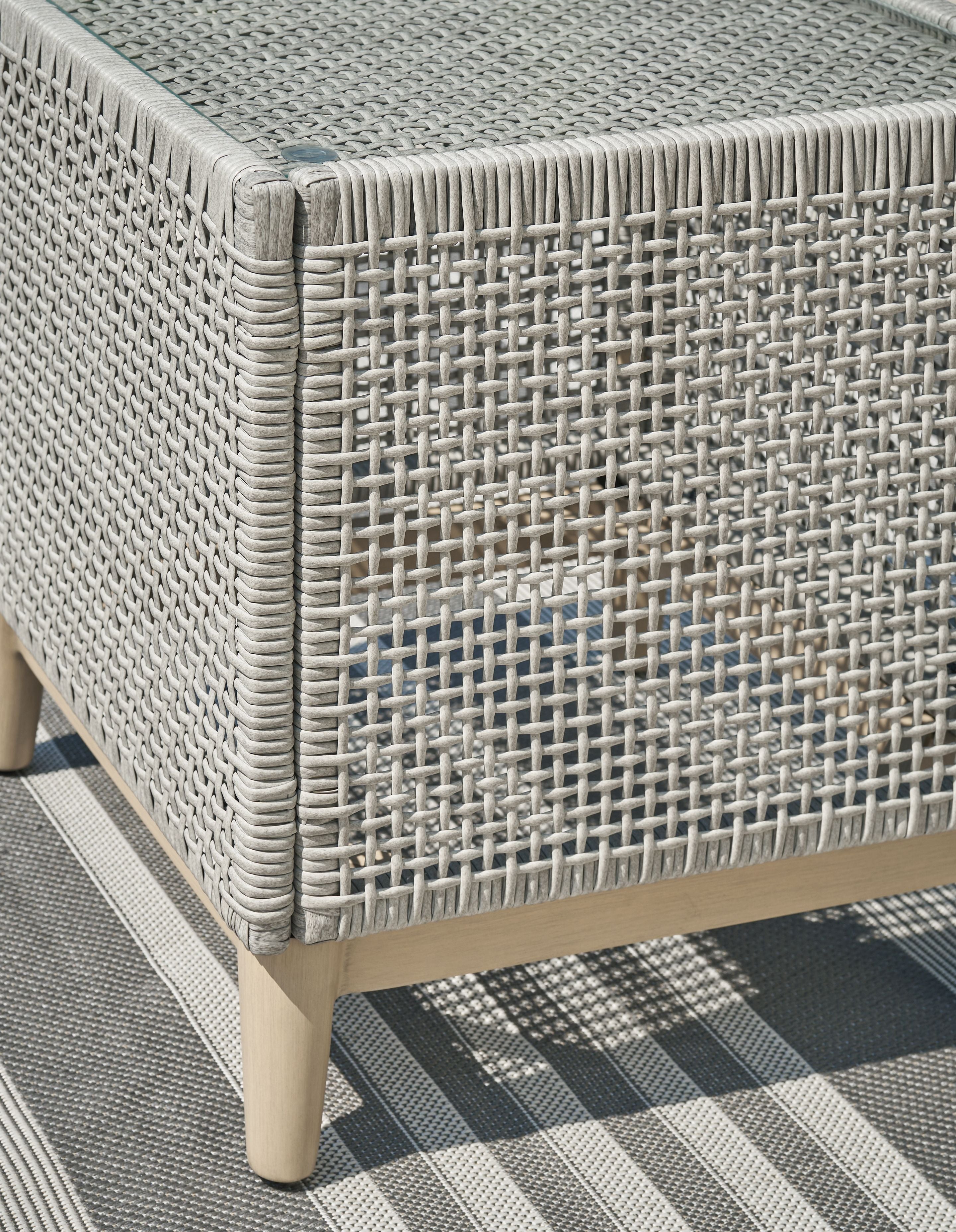 Seton Creek - Square End Table - Gray