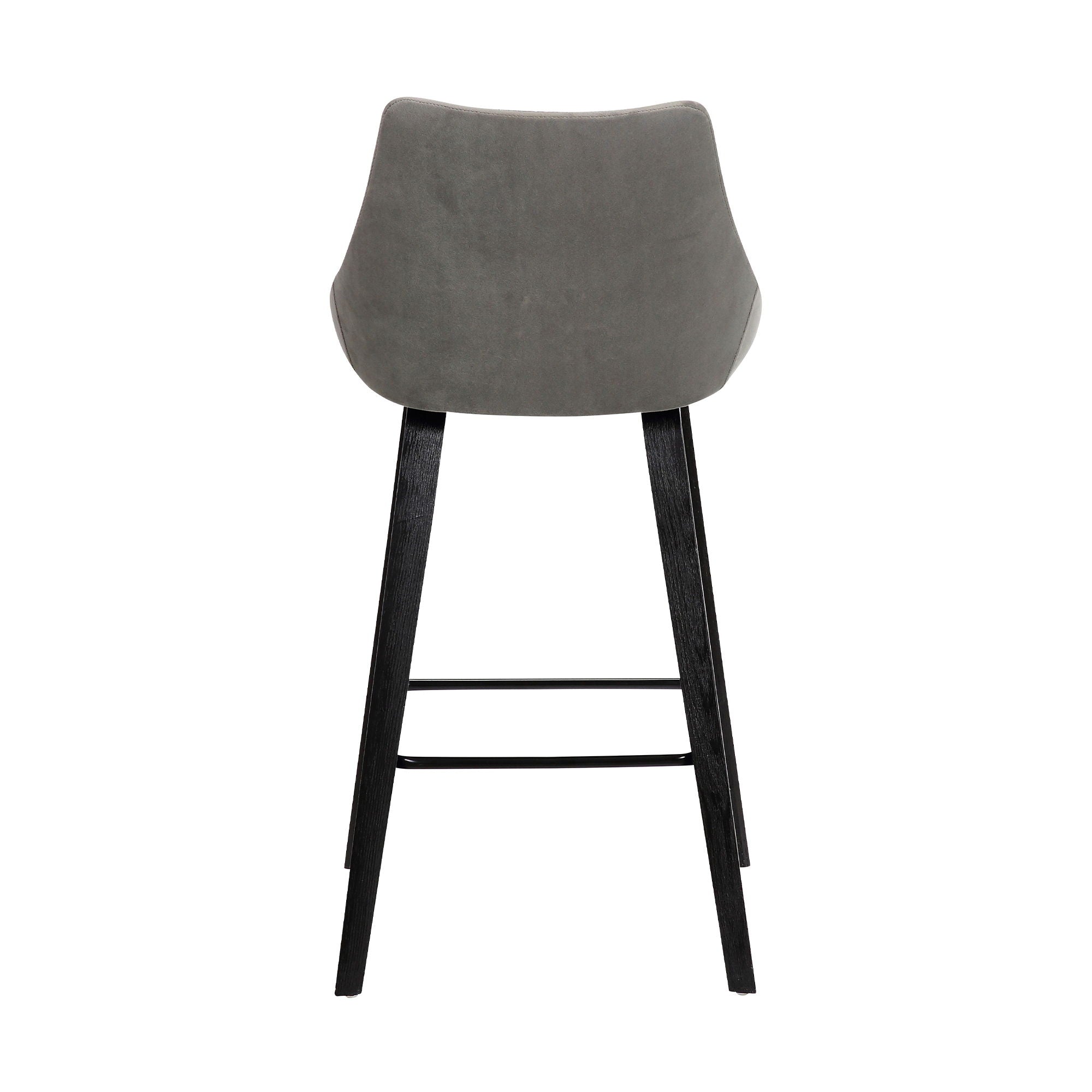 Dani - 26" Velvet Barstool - Black / Gray