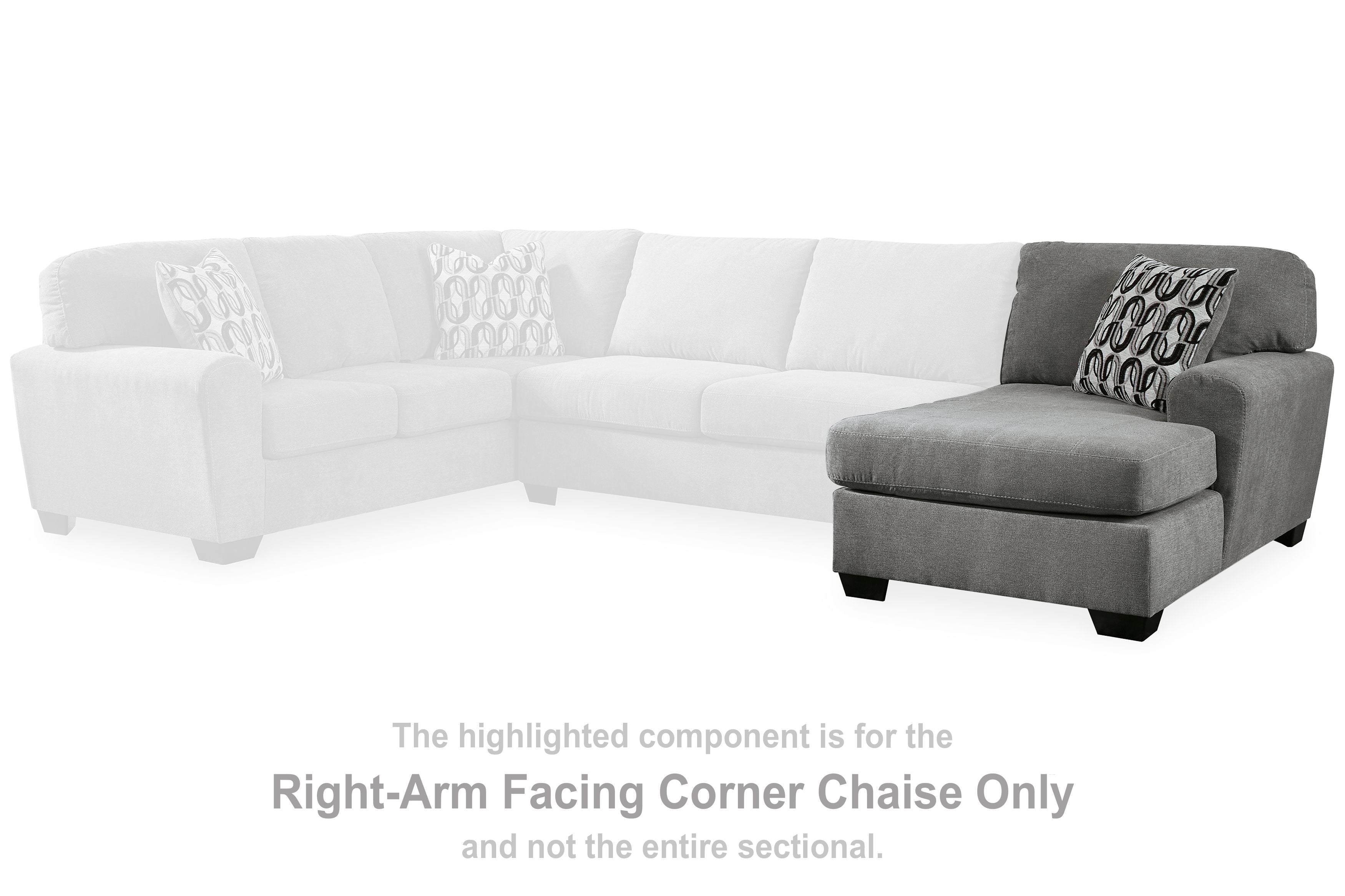 Birkdale Court - Raf Corner Chaise - Gray