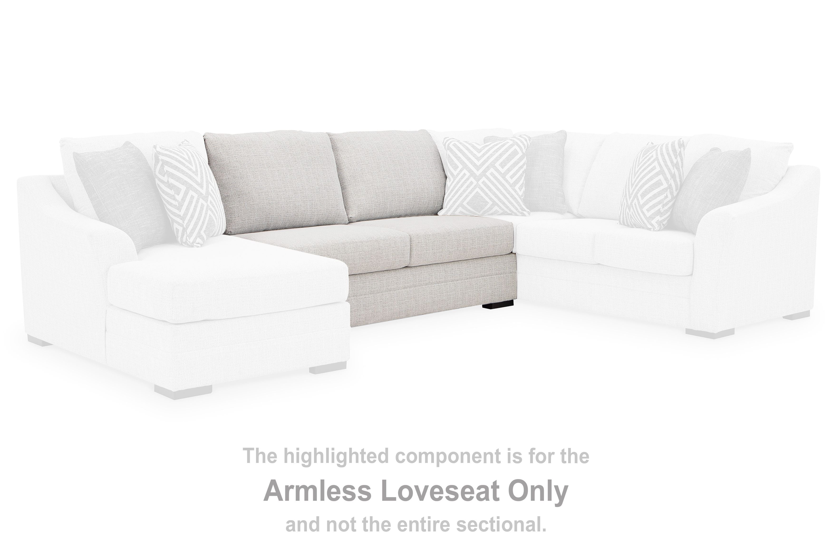 Koralynn - Armless Loveseat - Stone