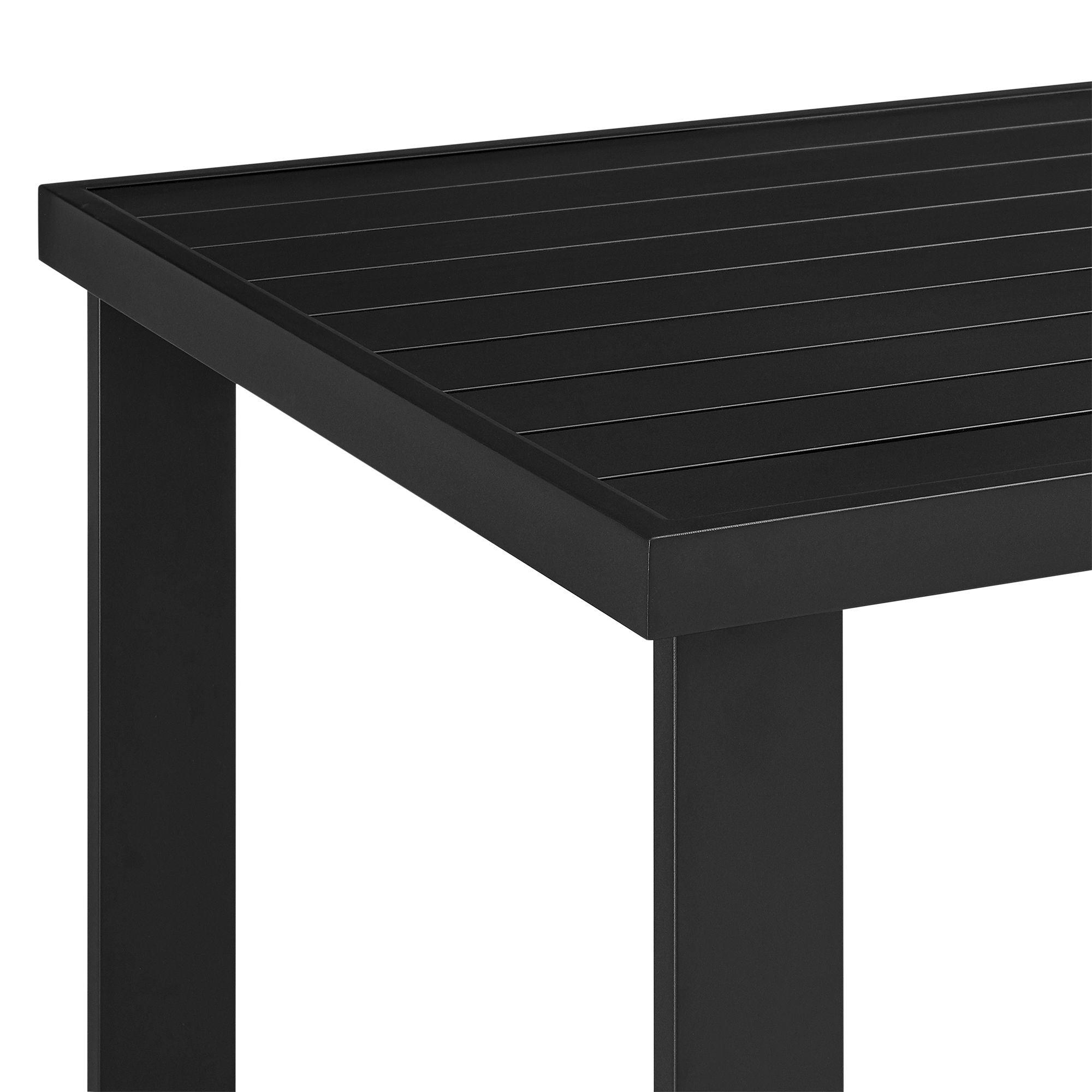 Alegria - Outdoor Patio 5-Piece Bar Table Set In Aluminum With Gray Rope And Cushions