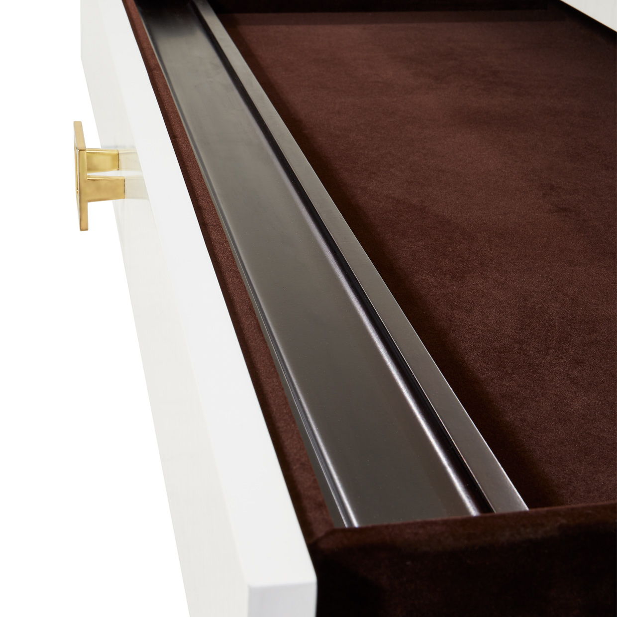 Belmont Place - Desk - White / Dark Brown