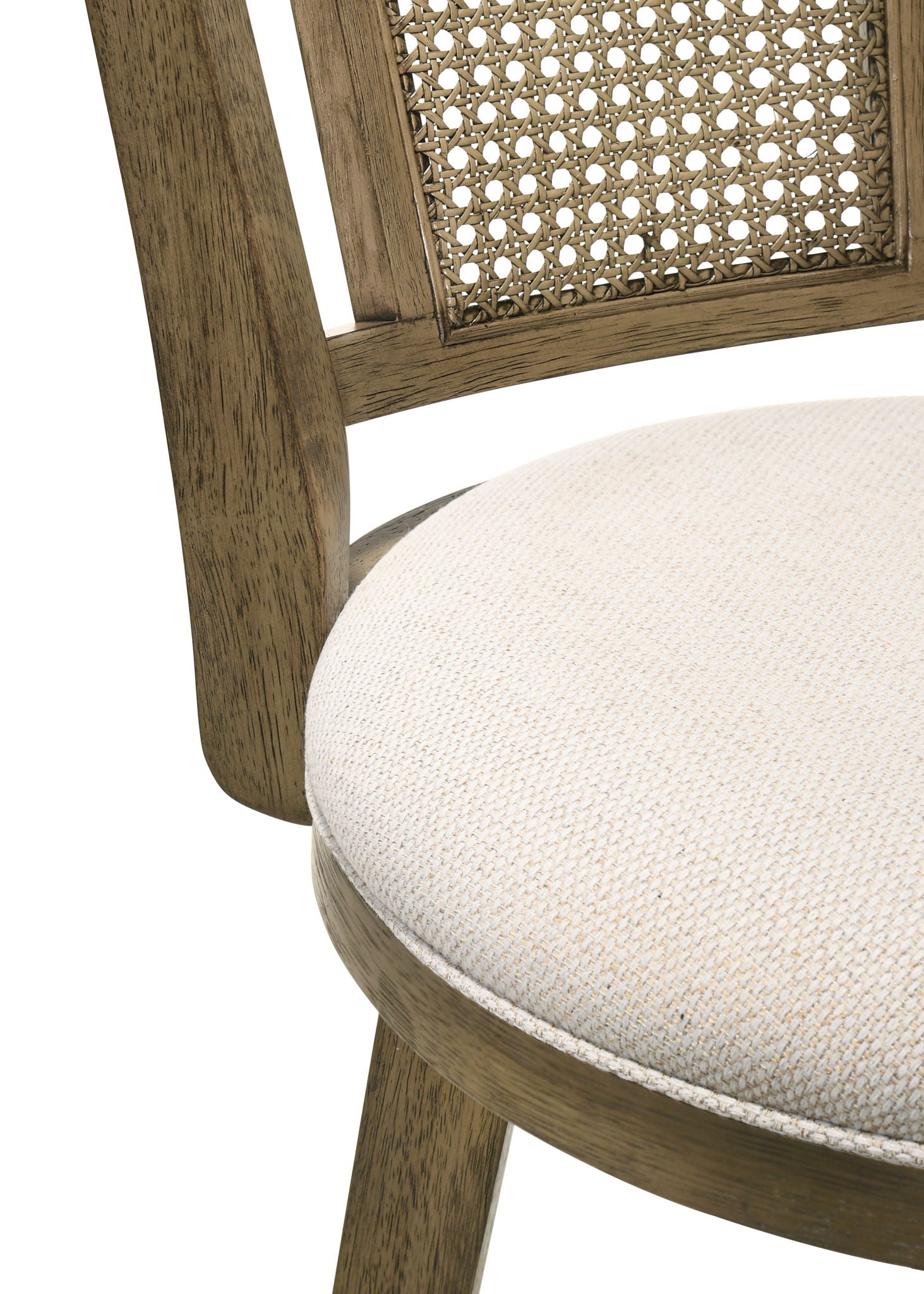 Isla - 30" Putty Brown Bar Height Rubberwood Swivel Barstool