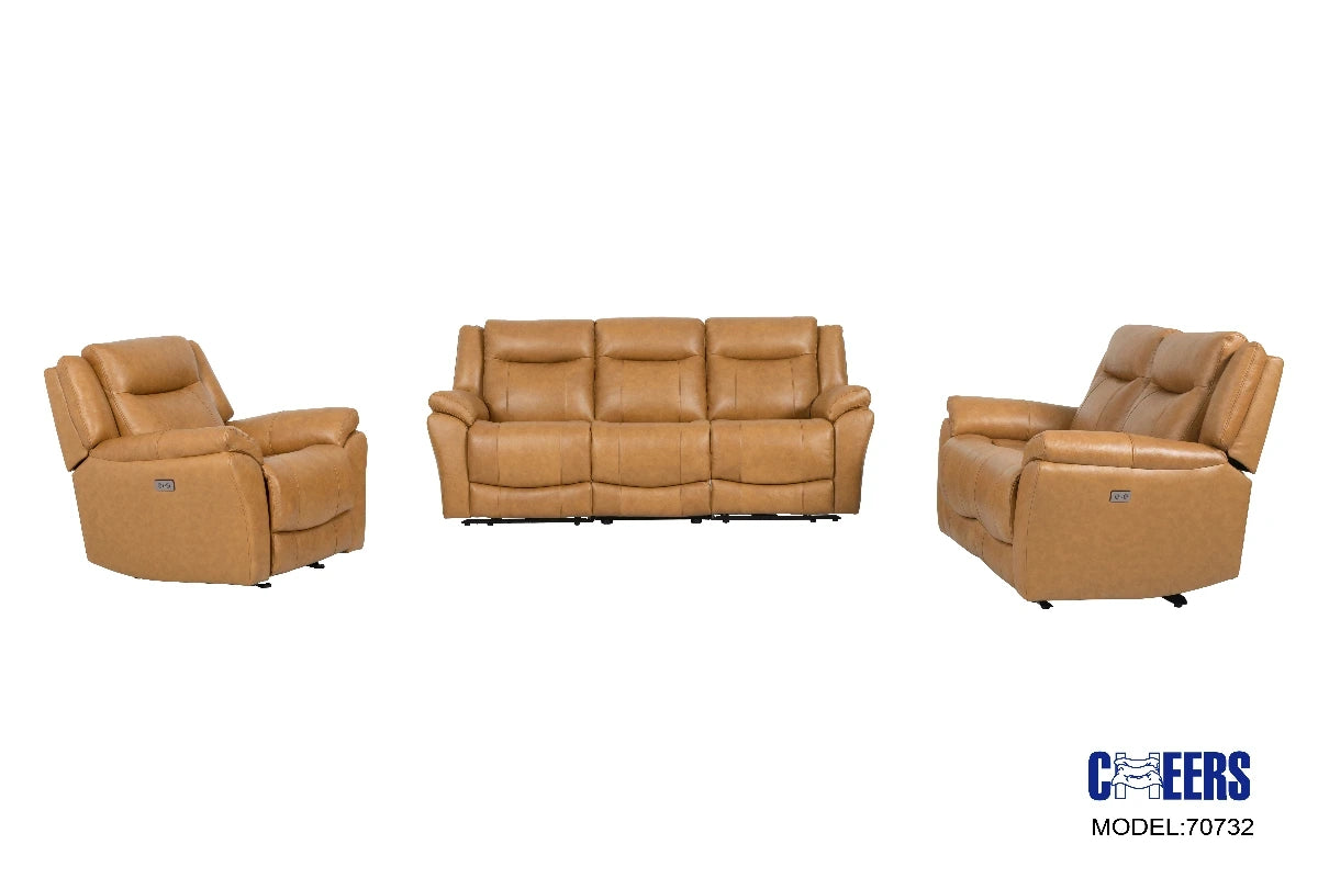 Mega CMS U70732 - Cheers 6pc Power Reclining sectional (Cayman)