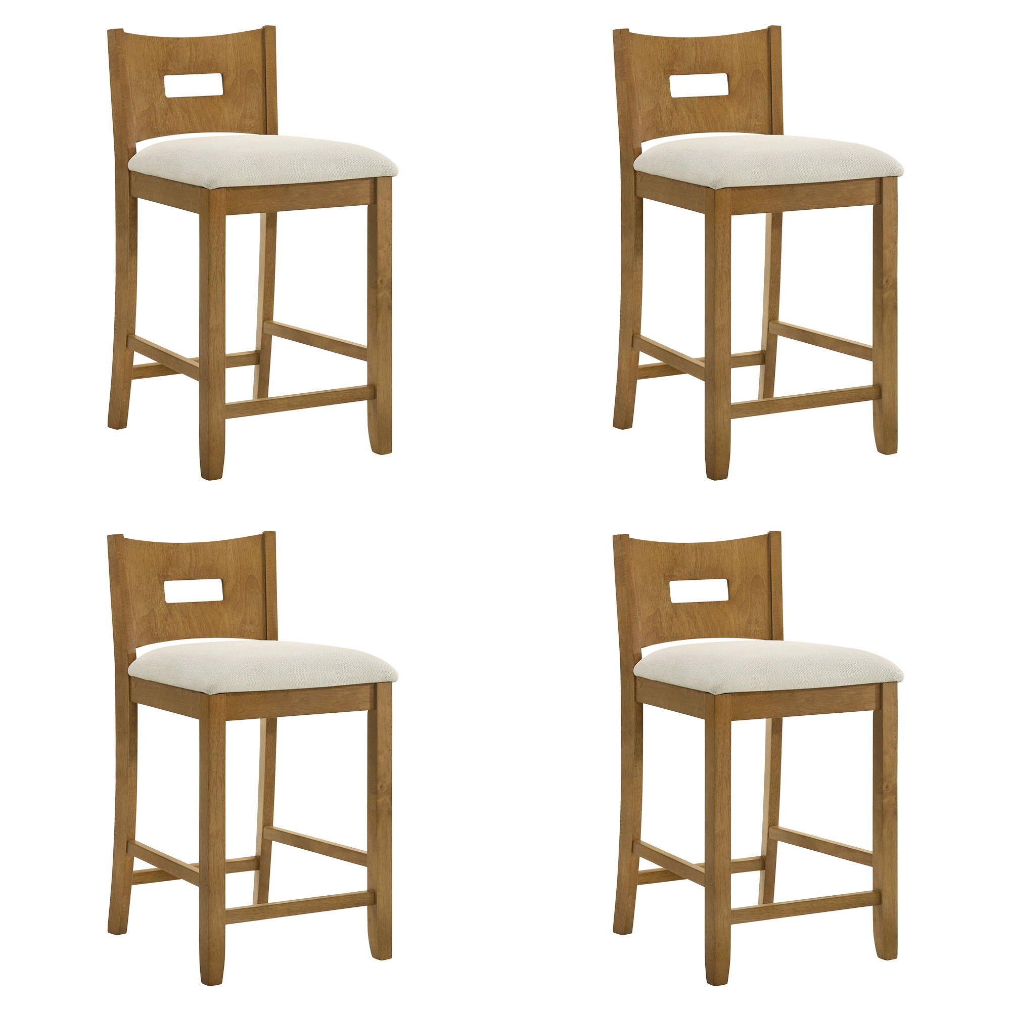 Ren - 26" Counter Height Rubberwood Barstool
