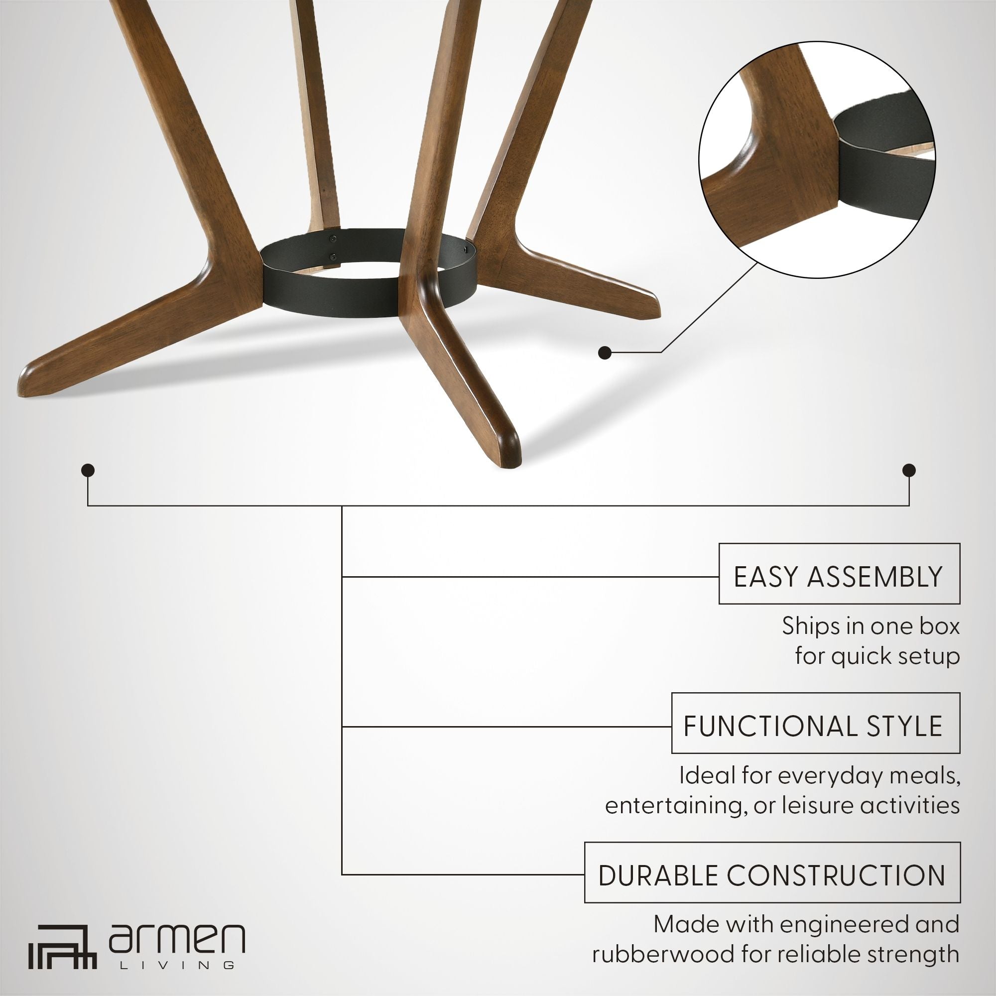 Santana - Round Wood Dining Table