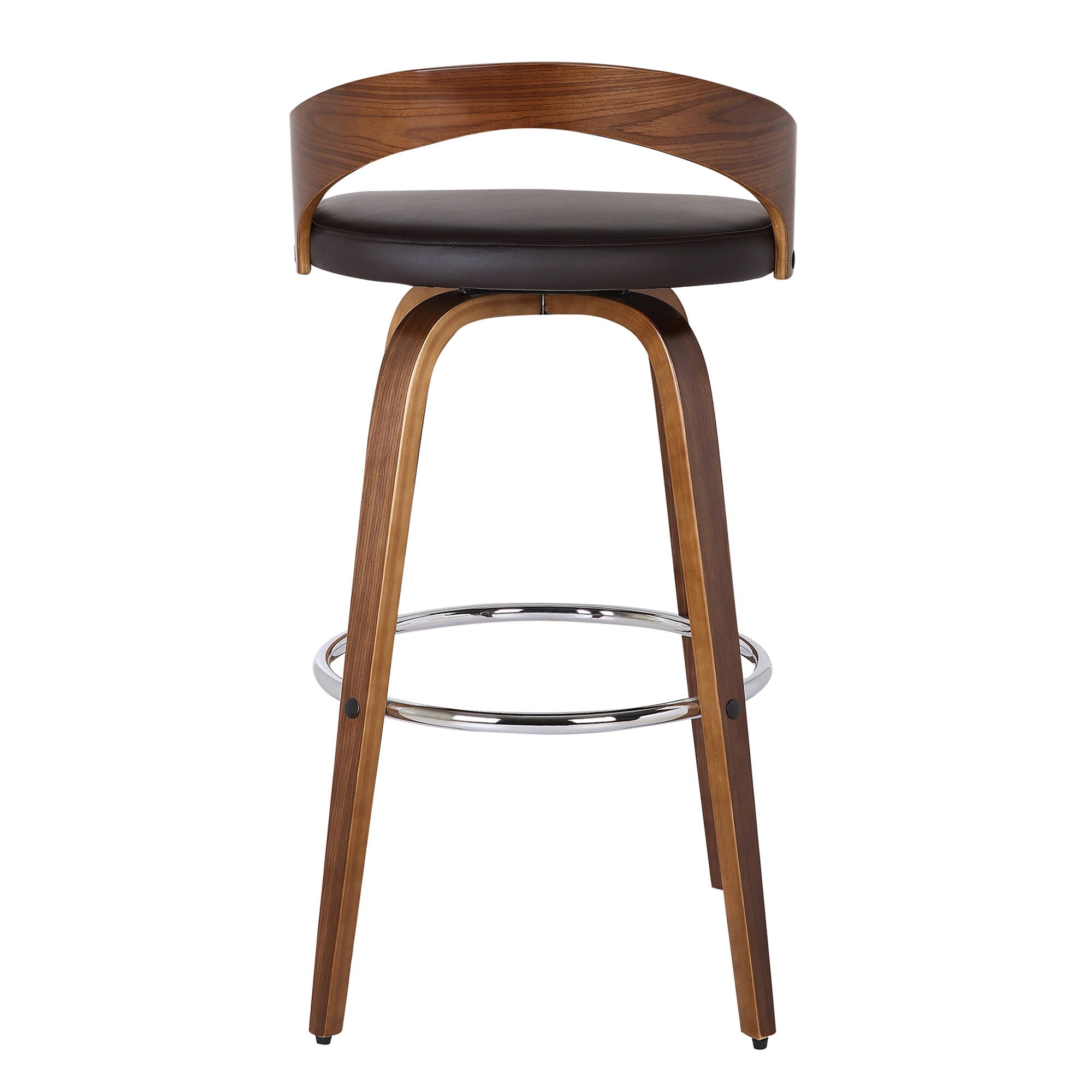Sonia - 26" Counter Height Swivel Bar Stool - Walnut Wood