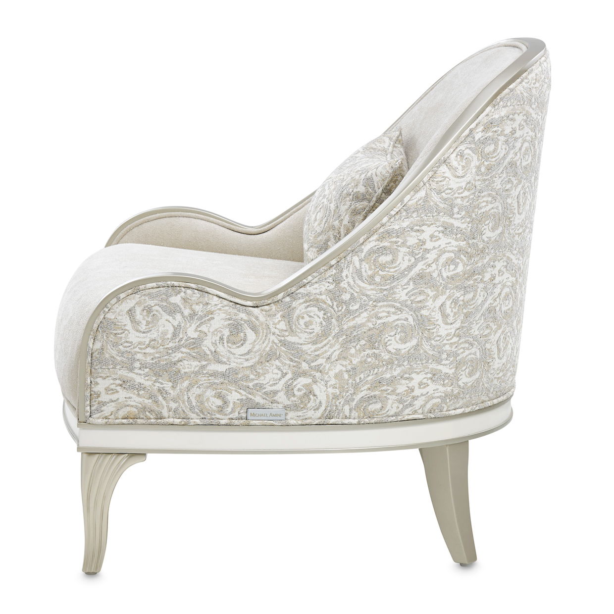 La Marisia - Chenille Accent Chair - Tranquil / Light Champagne