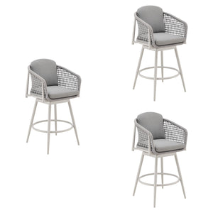 Rhodes - Outdoor Patio Swivel Counter Stool Set