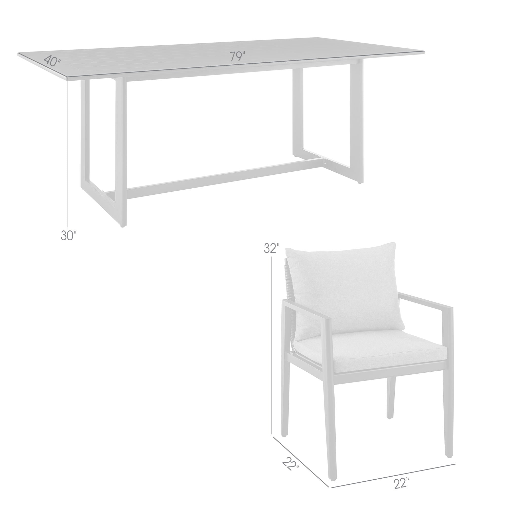Grand - Outdoor Patio Dining Table Set