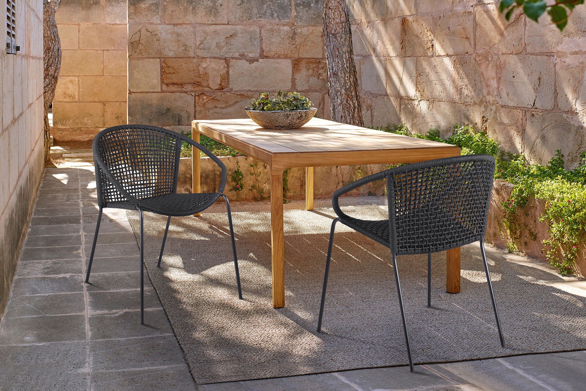 Snack - Indoor / Outdoor Stackable Steel Dining Chair (Set of 2)