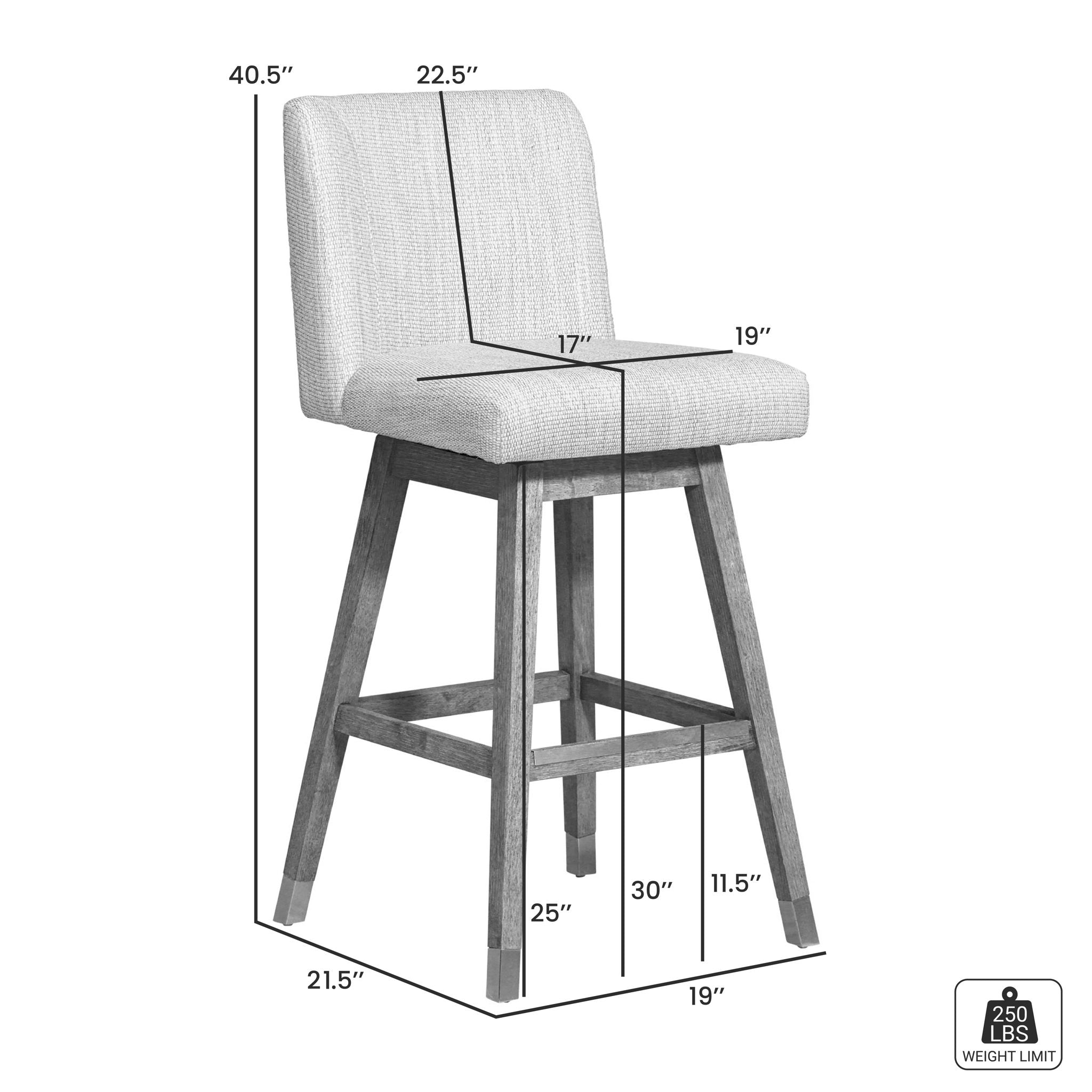 Isabella - Swivel Bar Stool