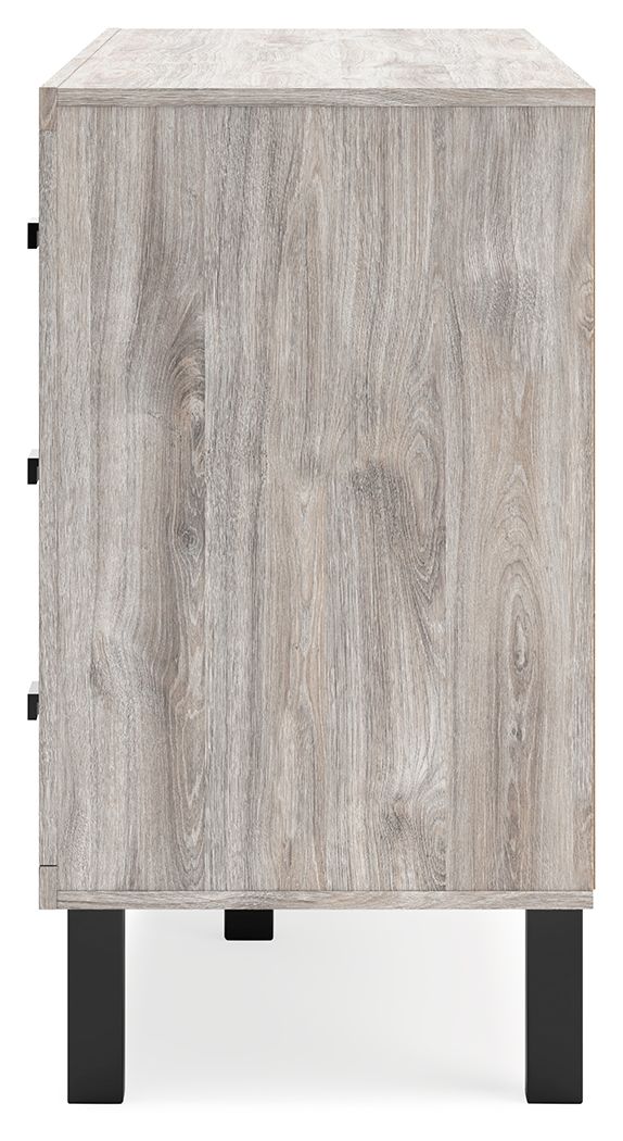 Vessalli - Six Drawer Dresser - Black / Gray