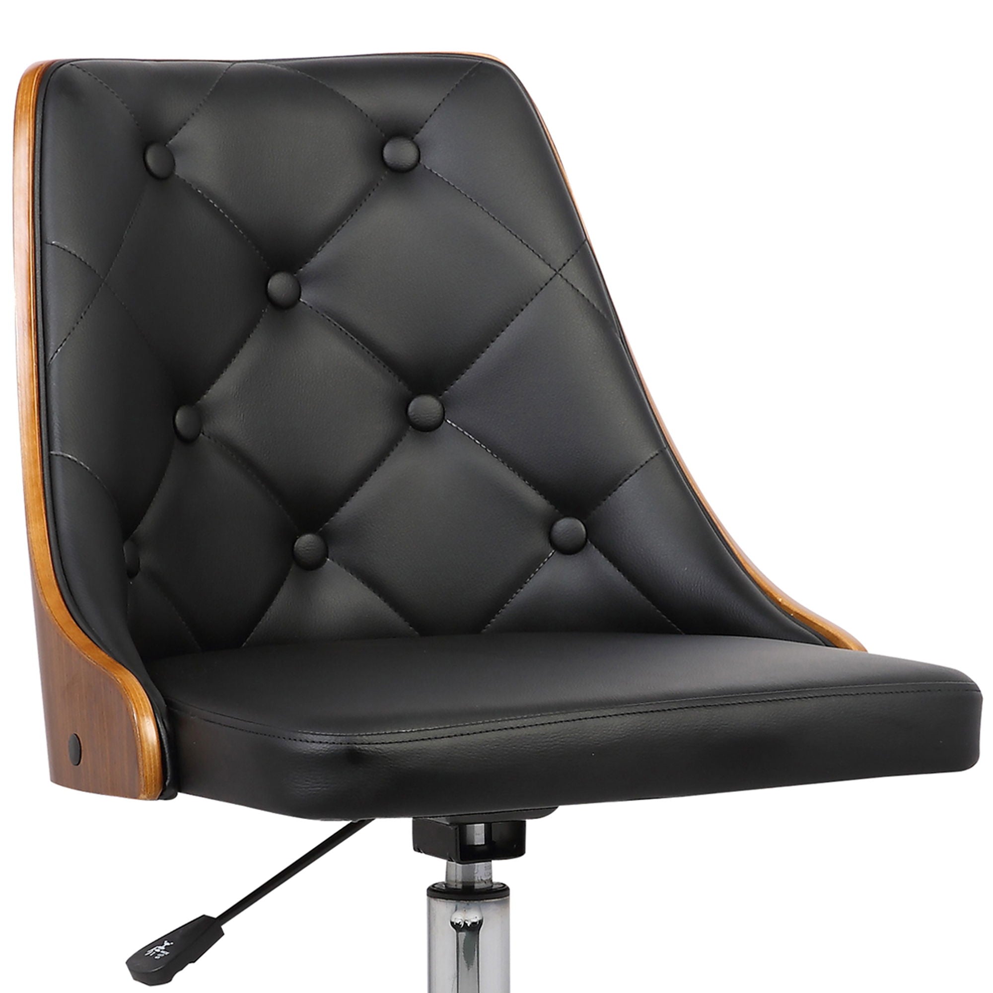 Diamond - Office Chair Veneer Back - Chrome / Black