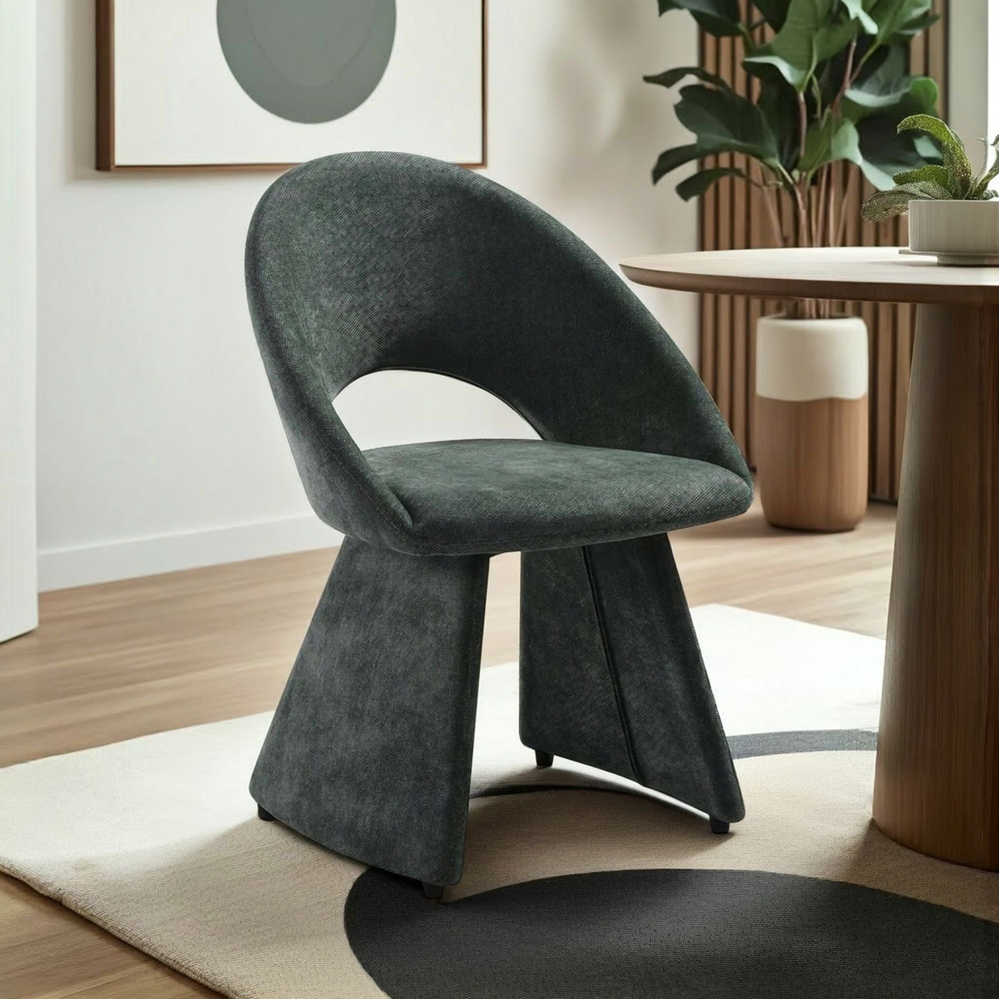 Angelina - Modern Curved Back Upholstered Dining Chair