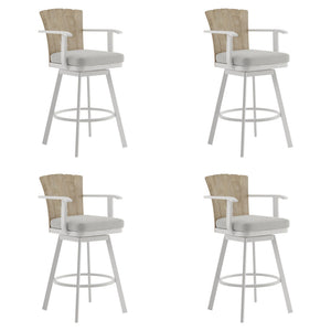 Hazel - Outdoor Patio Swivel Counter Stool Set