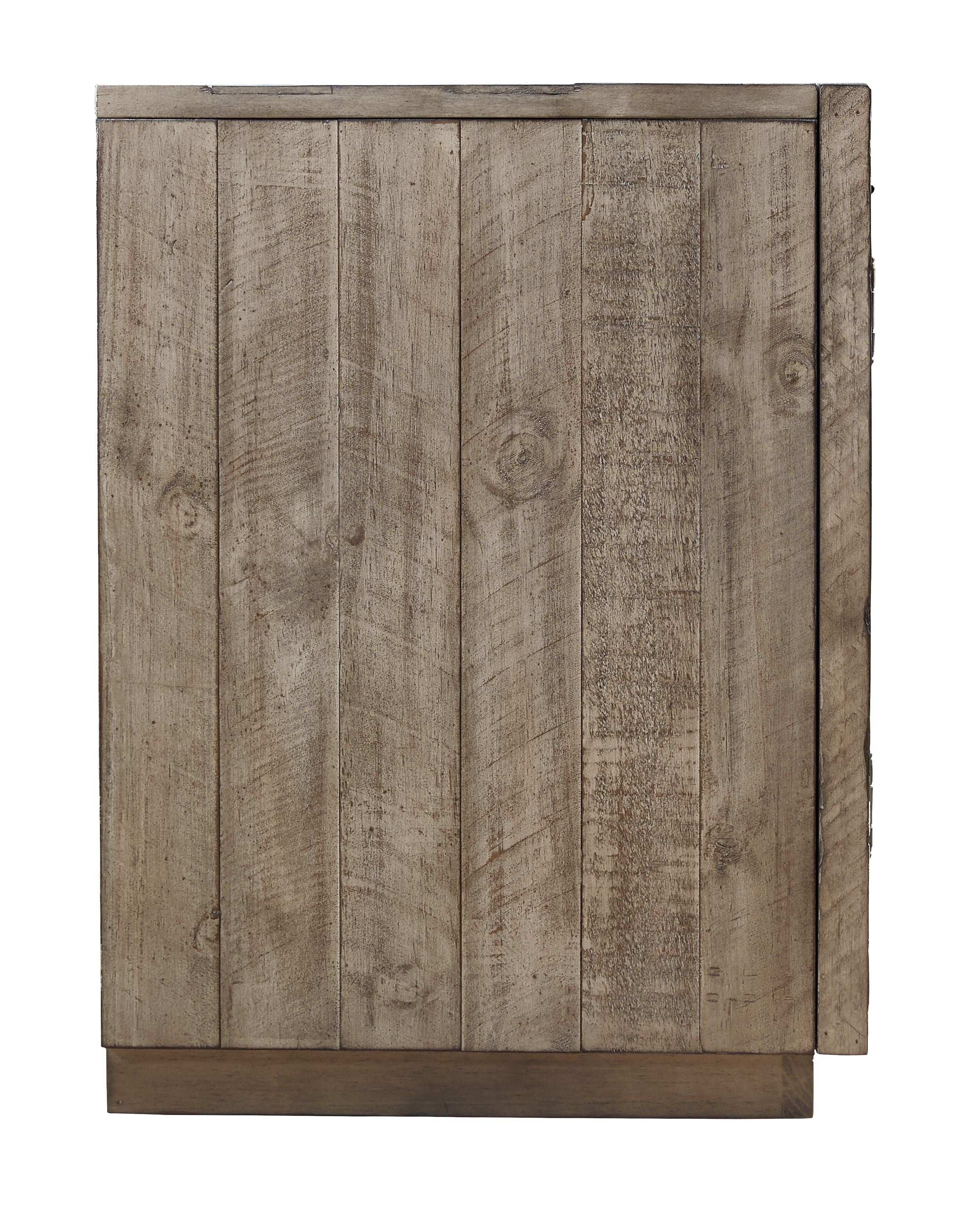 Krystanza - TV Stand with Wide Fireplace Insert - Weathered Gray