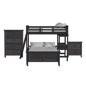 Hampton Kids - Loft With Ladder And Desk With Speaker Bedroom Set