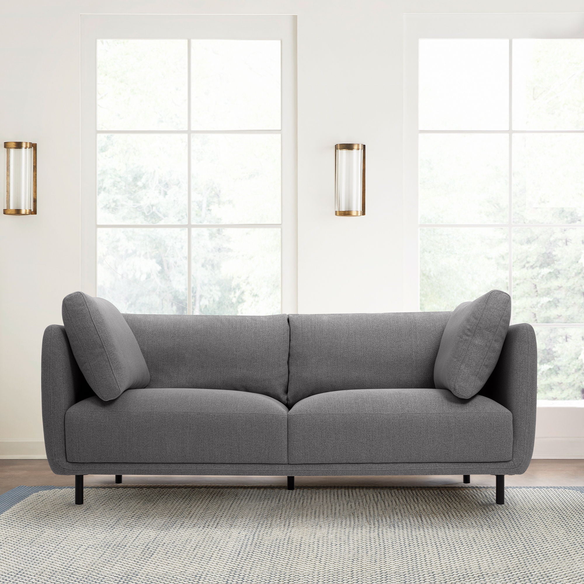 Serenity - Sofa Metal Legs - Gray / Black