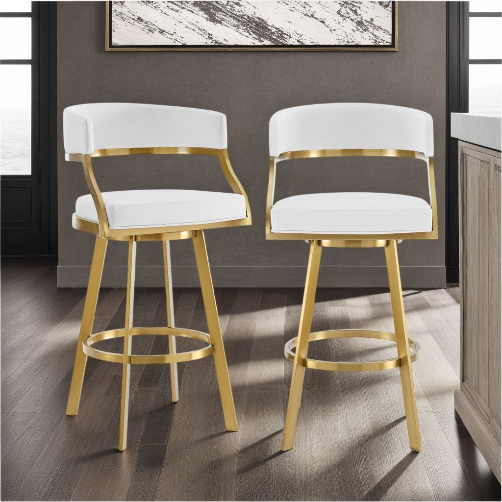 Saturn - Swivel Stool - Gold Legs