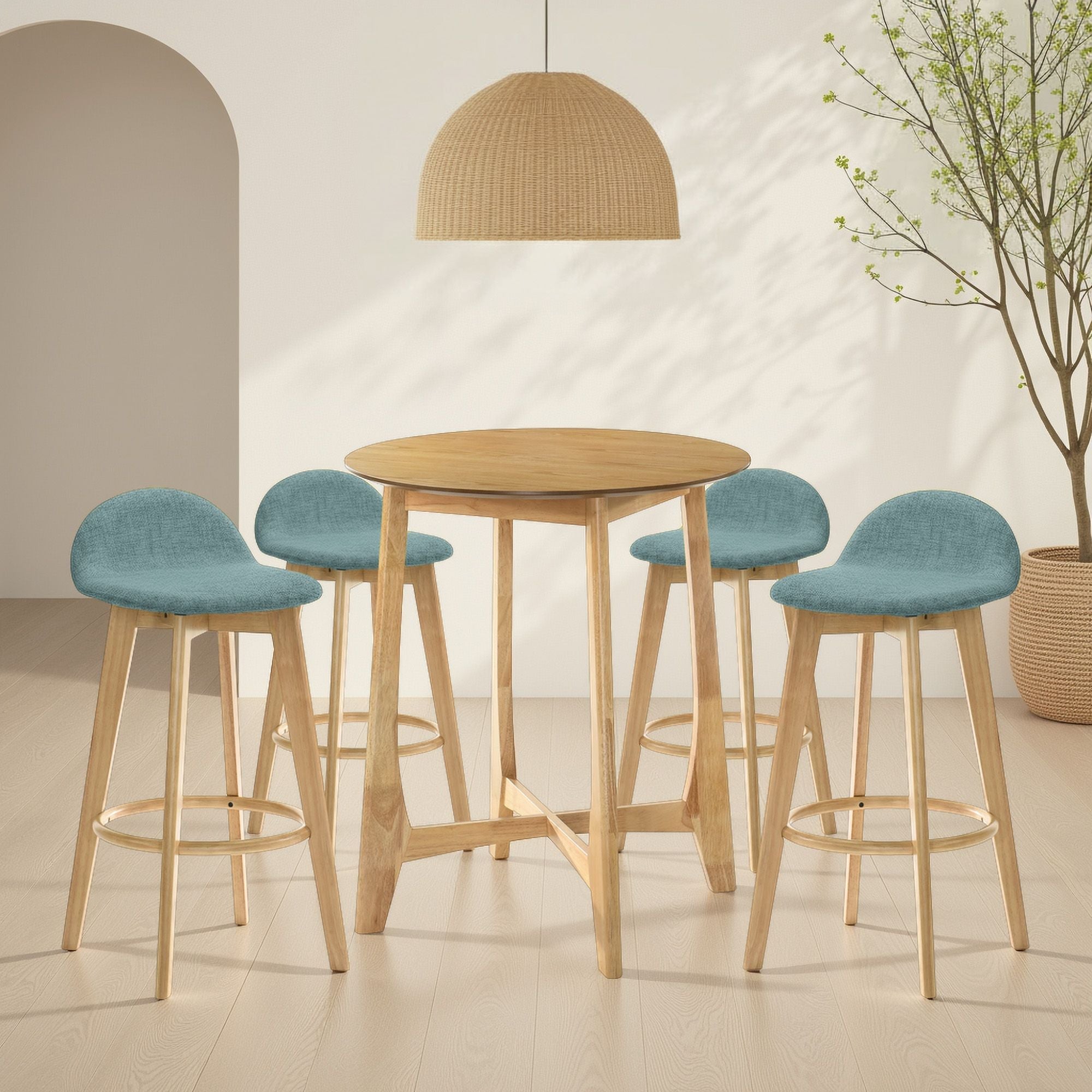 Vera - 5-Piece Wood Bar Set