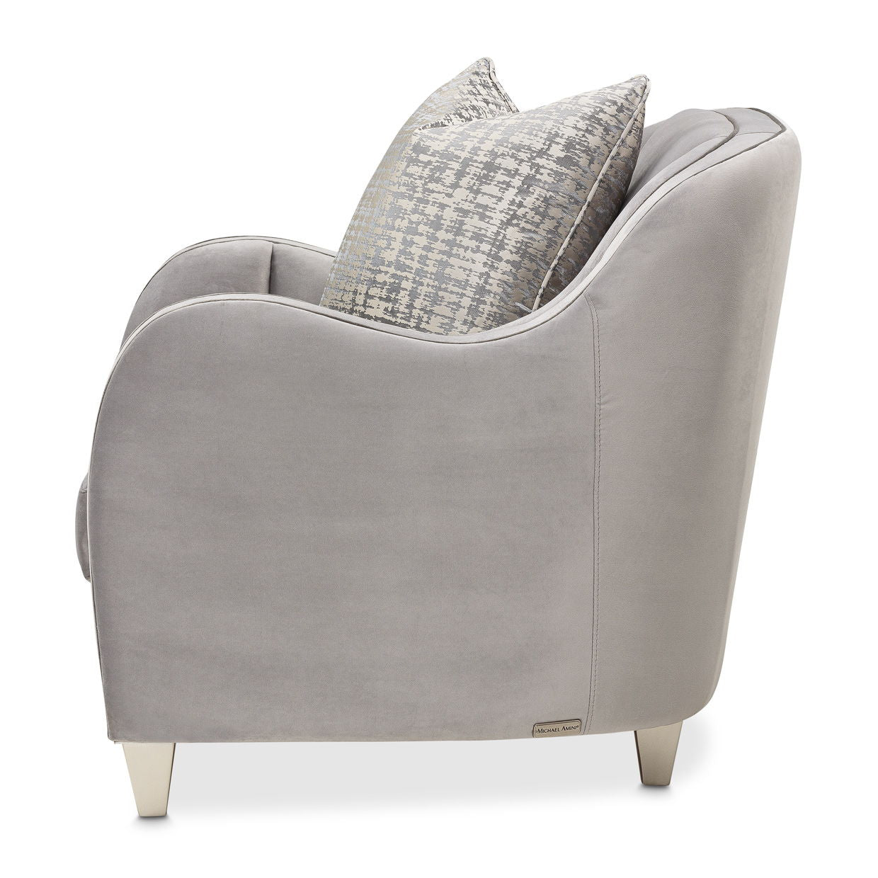Roxbury Park - Velvet Matching Chair - Steel / Slate