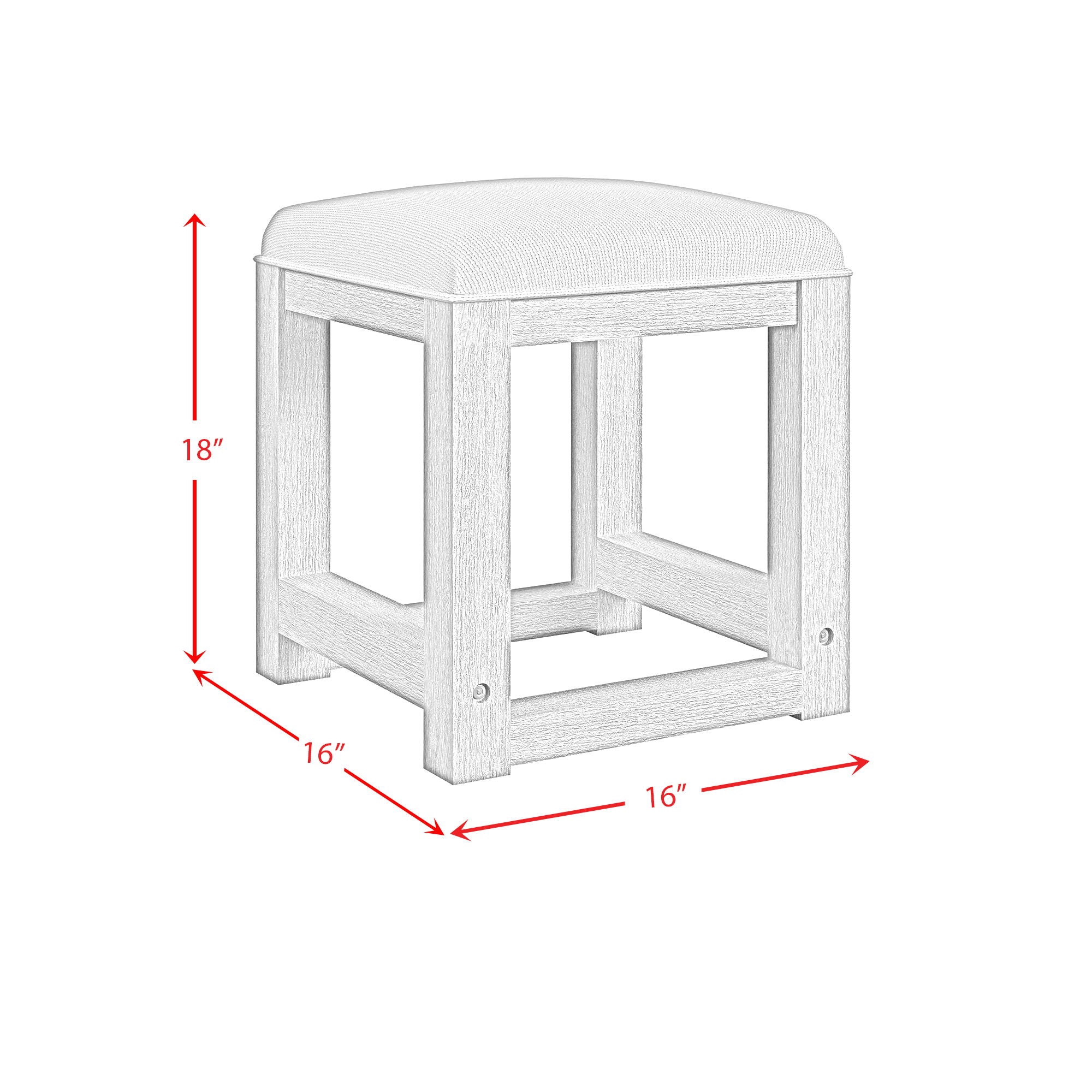 Ridgemont - Dressing Stool - Natural