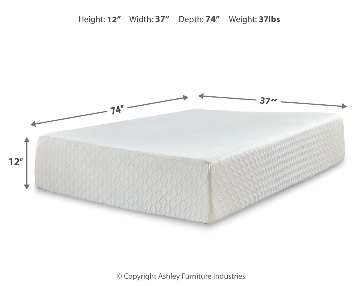 Chime 12 Inch Memory Foam - Ultra Plush Memory Foam Mattress