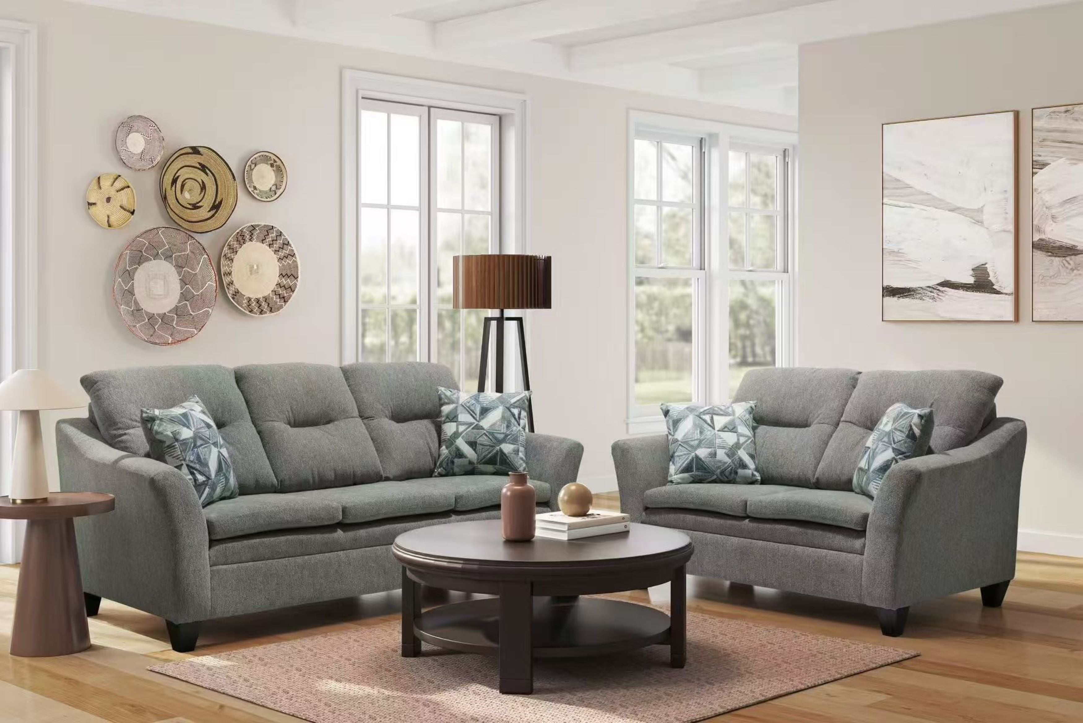 Mega MMH 1953 Zuko Mist Sofa and loveseat