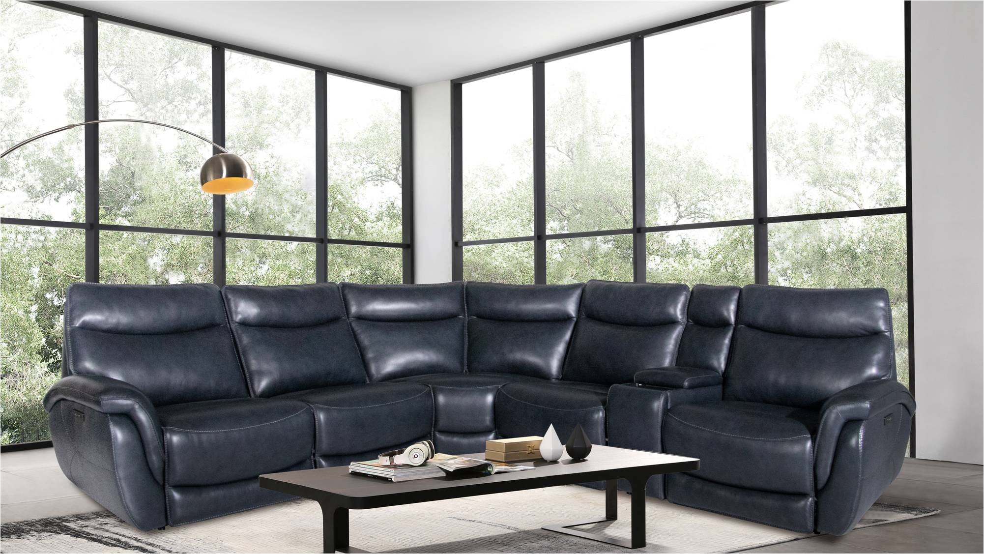 Mega CMS U99010 - 6pc Reclining Sectional - Cheers