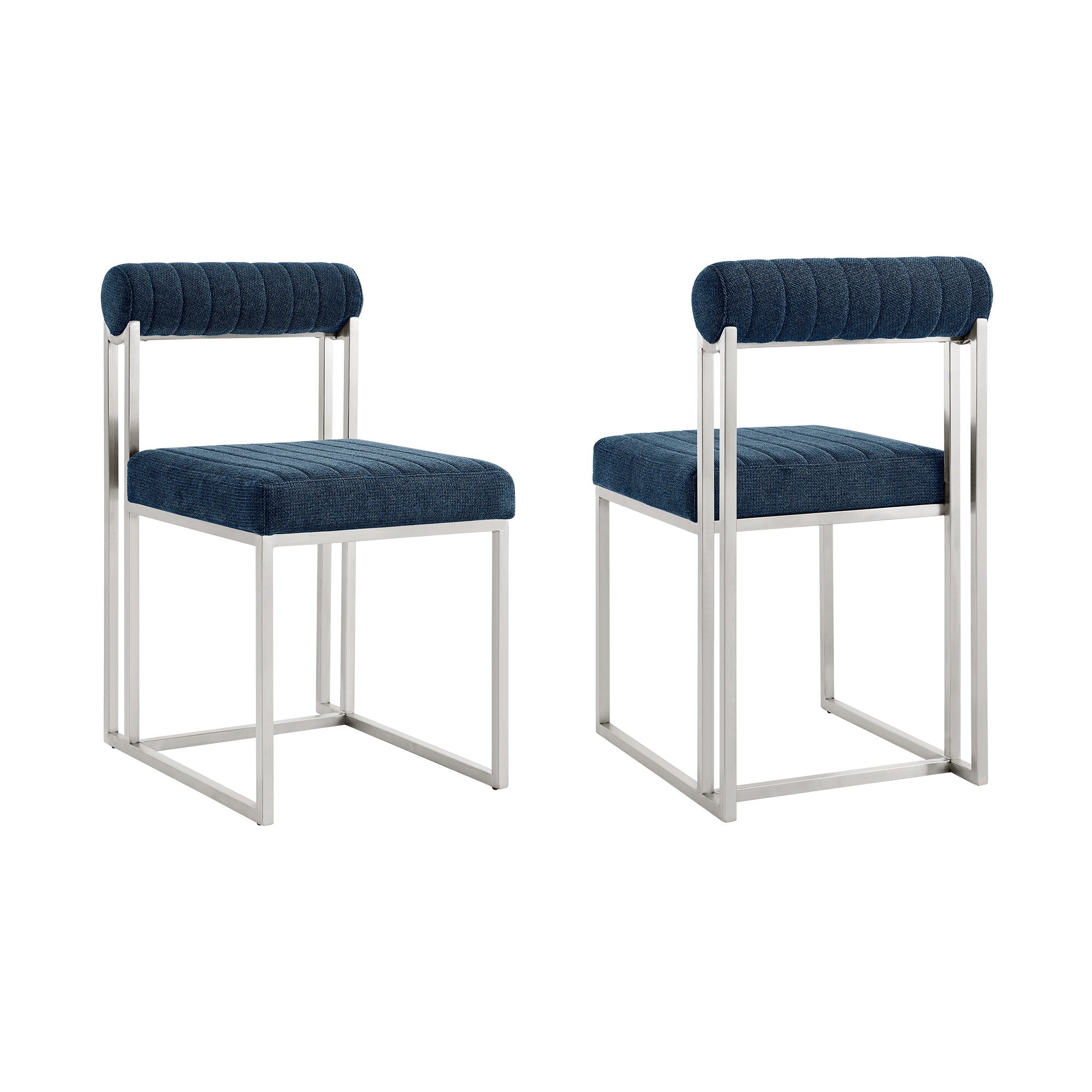 Anastasia - Dining Room Chair Set With Brushed Silver Frame