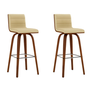 Vienna - 30" Swivel Bar Stool - Walnut Wood