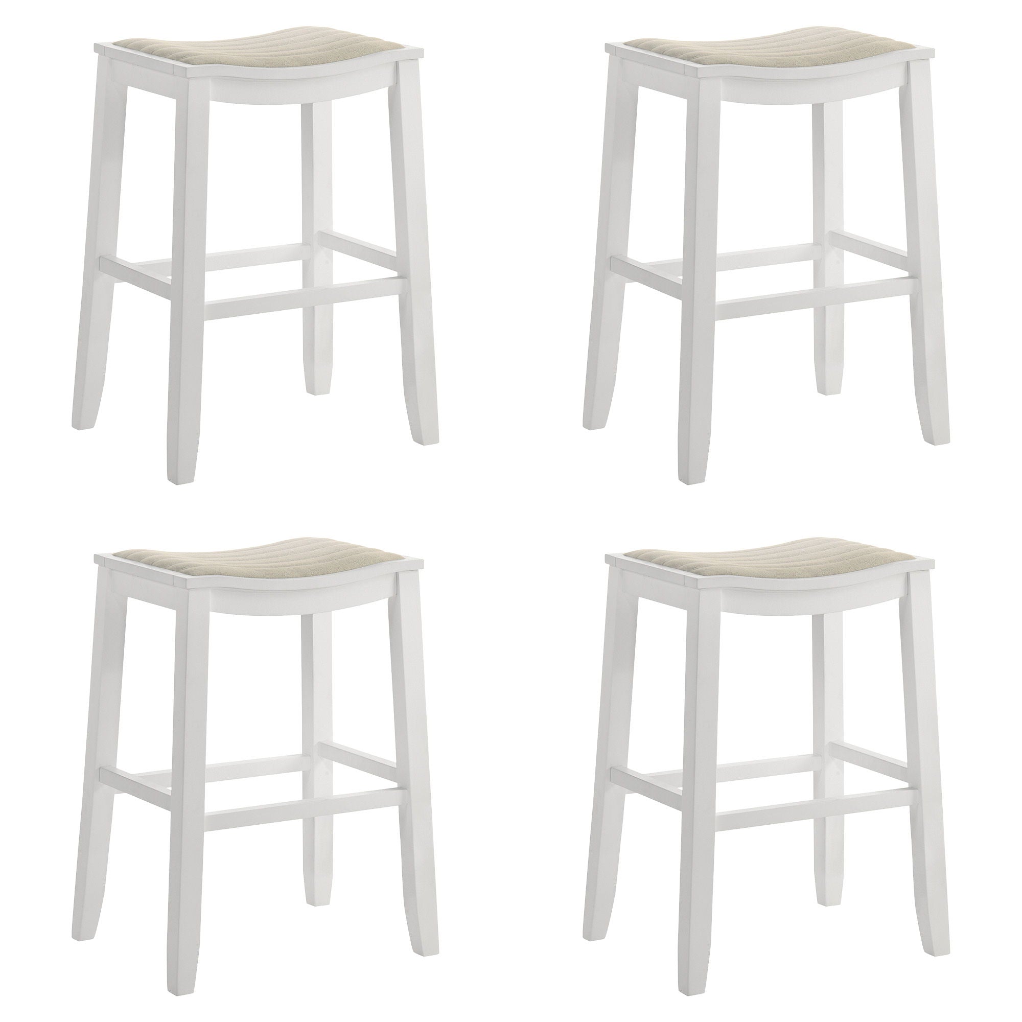 Iyani - Coastal Modern Wood Bar Height Kitchen Bar Stool