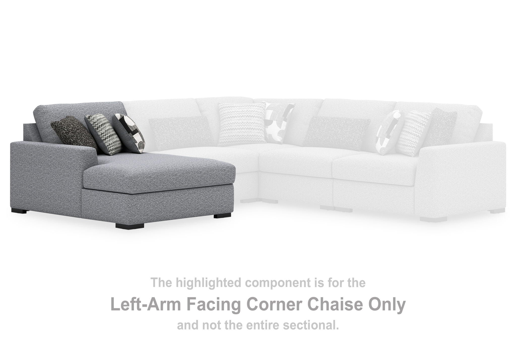 Bealton - LAF Corner Chaise - Salt And Pepper