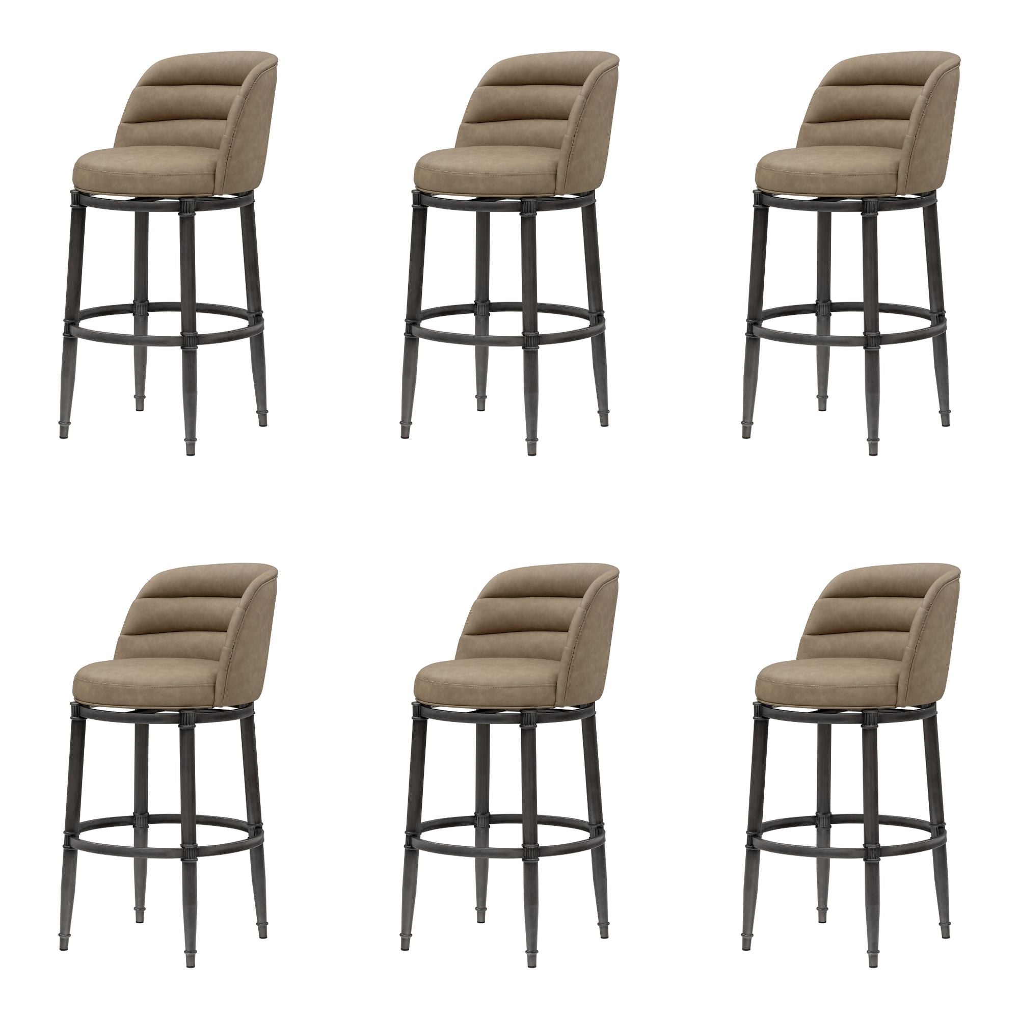Eunice - Faux Leather Upholstered Swivel Barstool