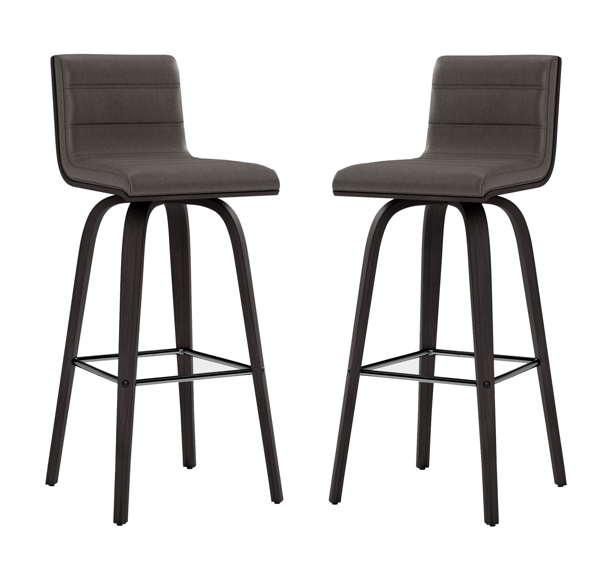 Vienna - 30" Swivel Bar Stool - Black Wood