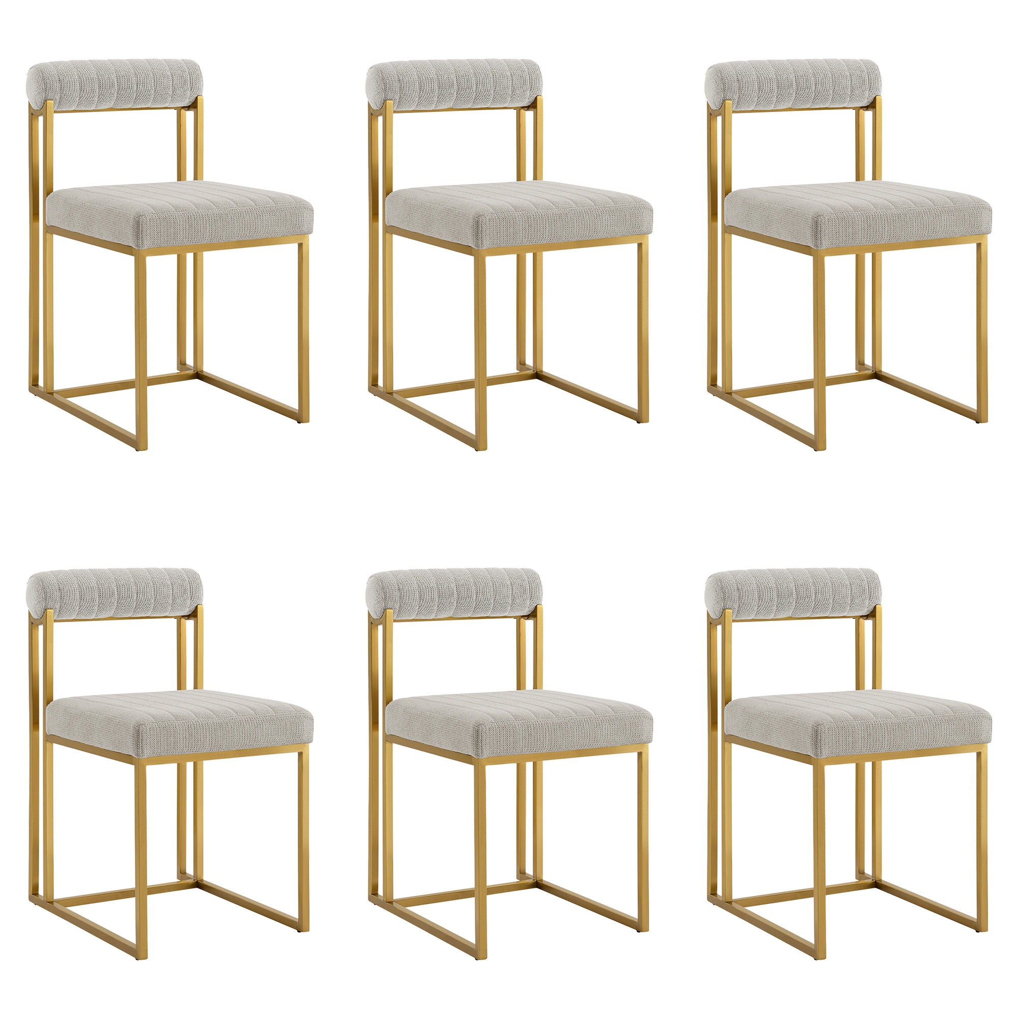 Anastasia - Dining Room Chair Set With Gold Frame