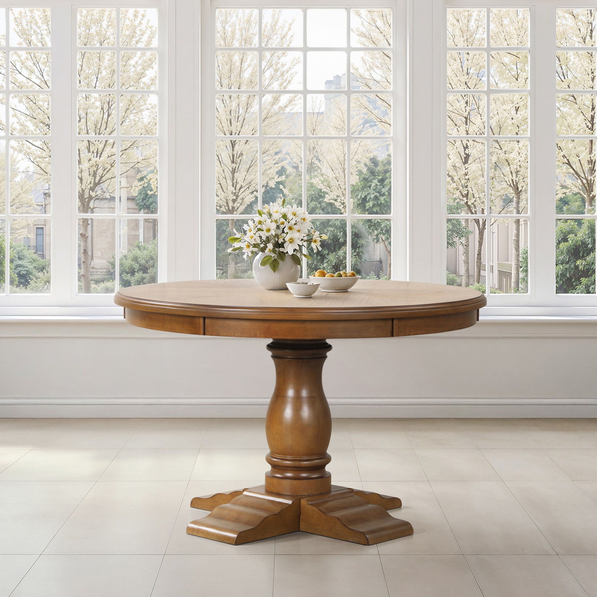 Sunset - 48" Round Dining Table - Brown