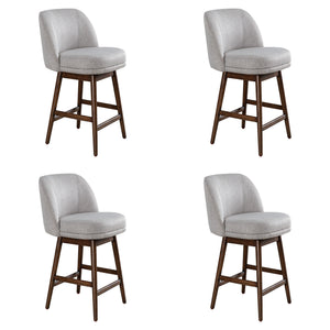 Sadie - Solid Wood Upholstered 26" Counter Height Swivel Barstool