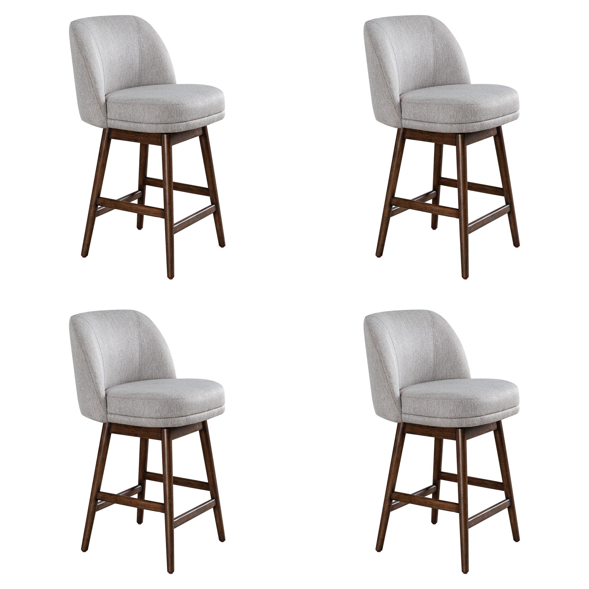 Sadie - Solid Wood Upholstered 26" Counter Height Swivel Barstool