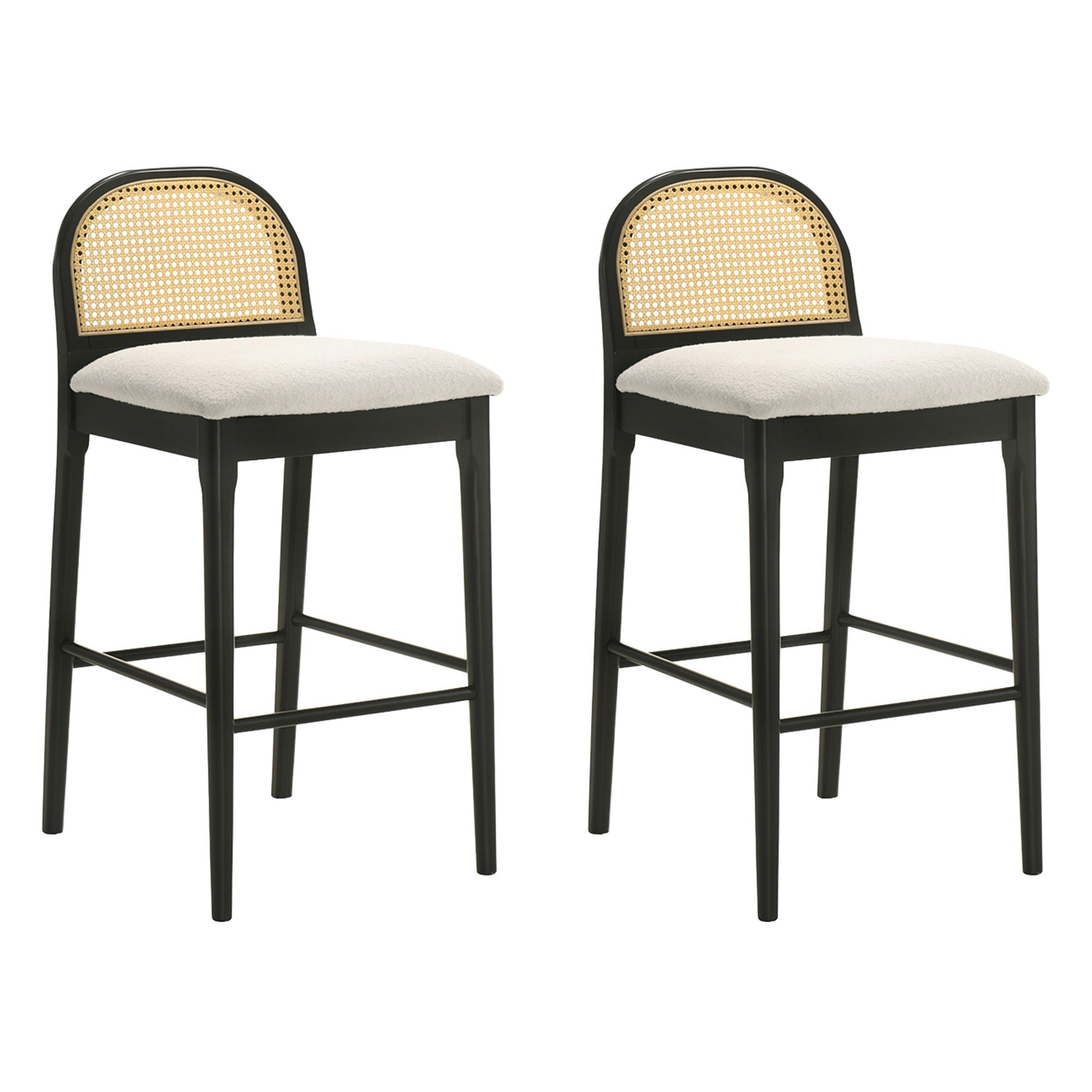Lucio - Modern Farmhouse Wood Bar Height Kitchen Bar Stool