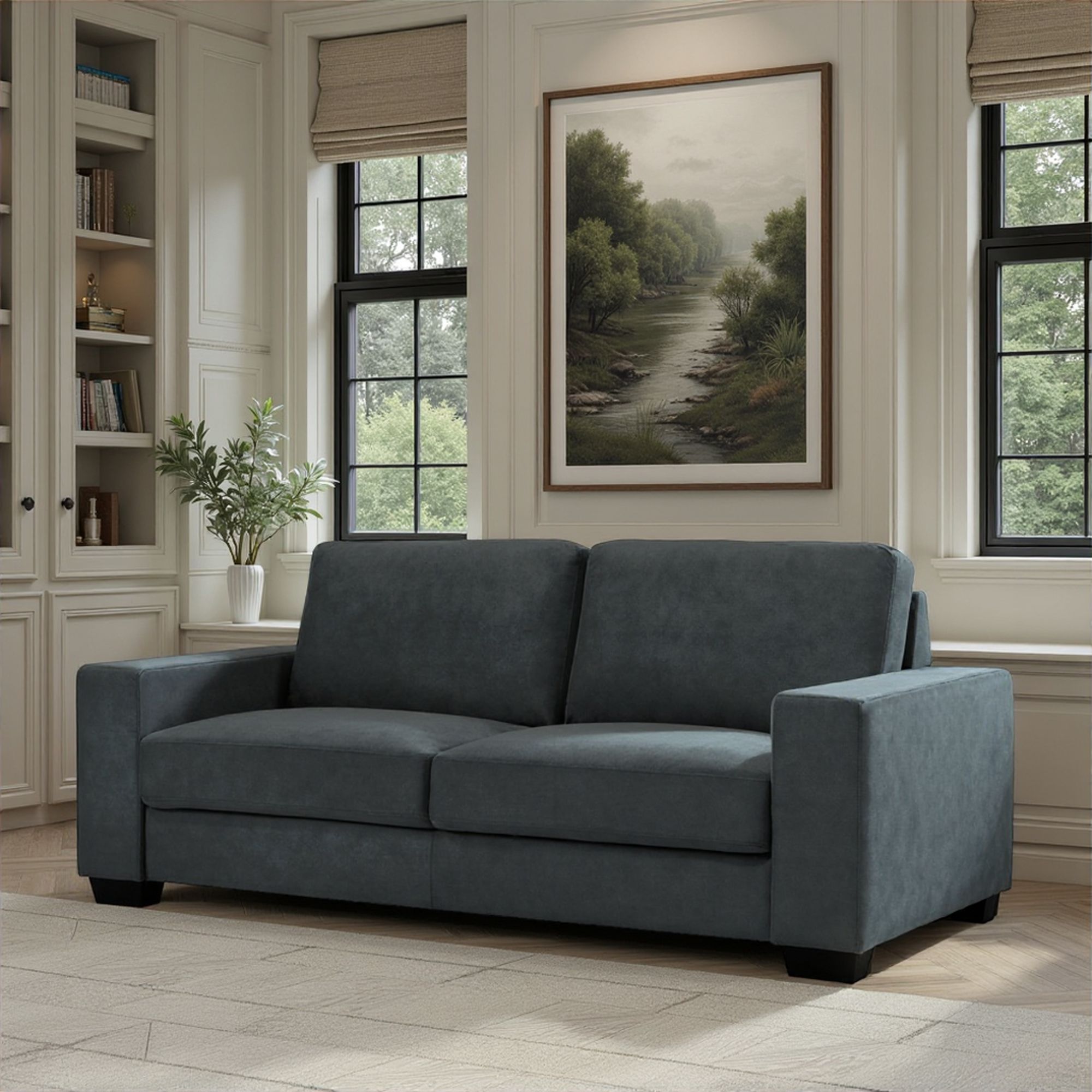 Yvonne - Fabric Sofa With Track Arms