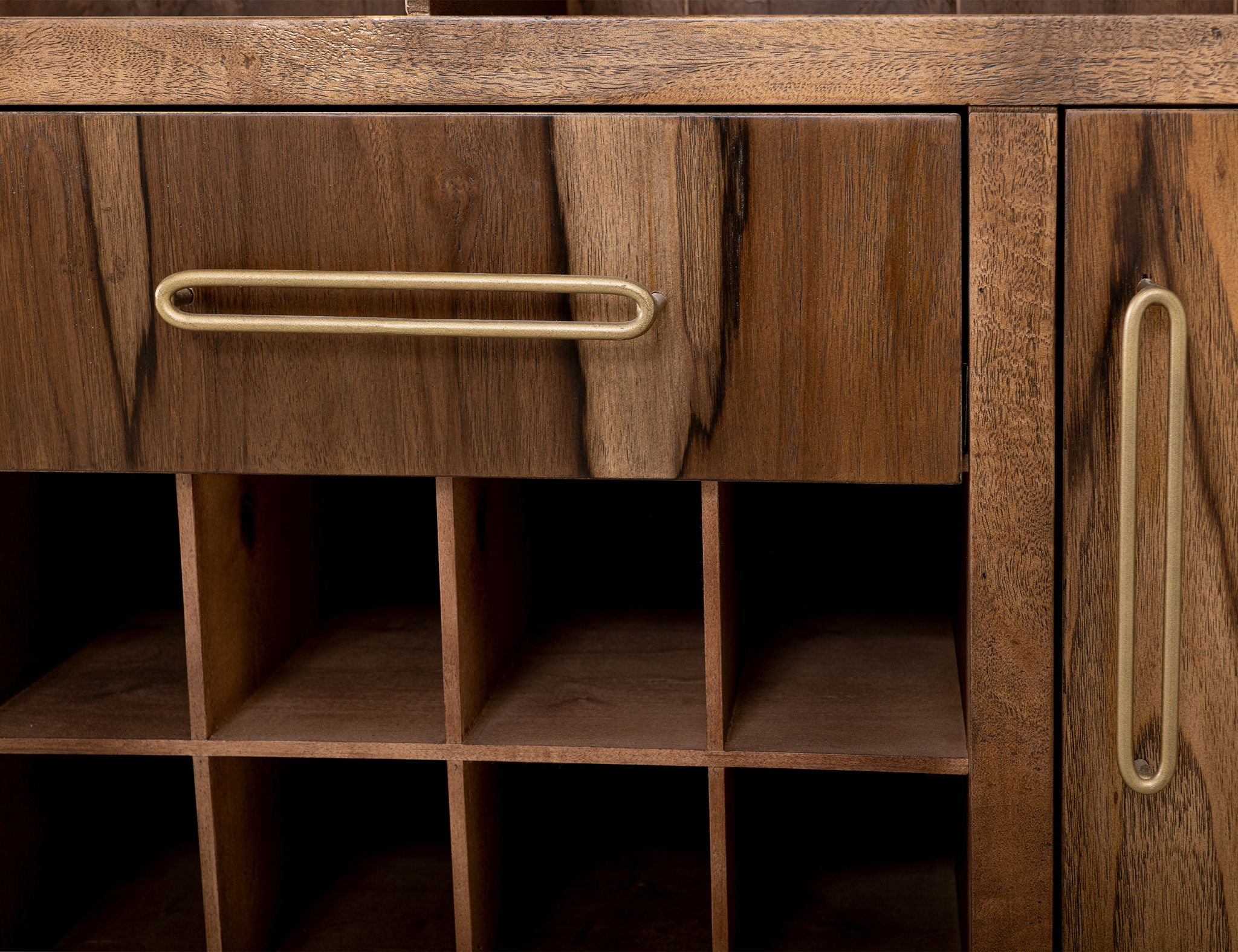 Balam - 1 Drawer & 2 Door Bar - Light Brown