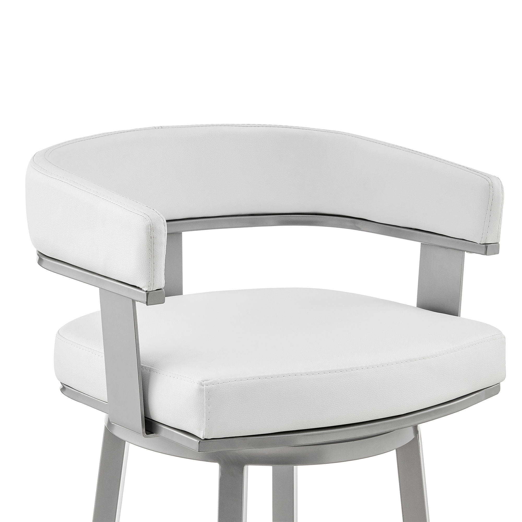 Cohen - Swivel Bar Stool - Silver Finish