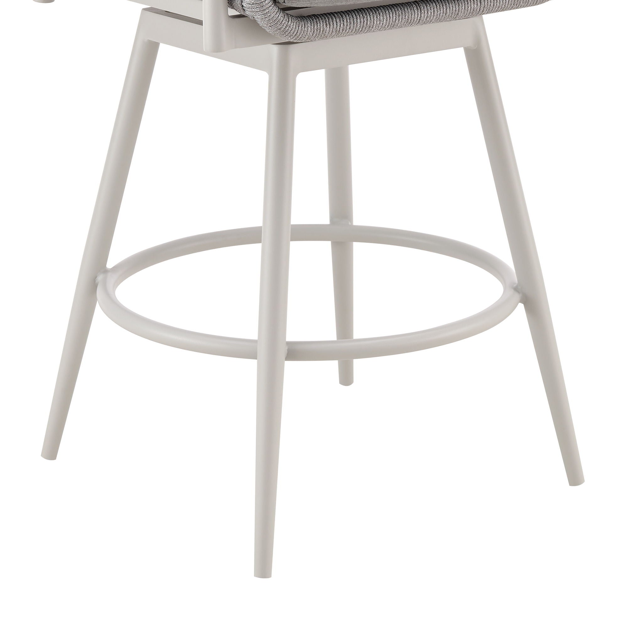 Rhodes - Outdoor Patio Swivel Counter Stool - Light Gray