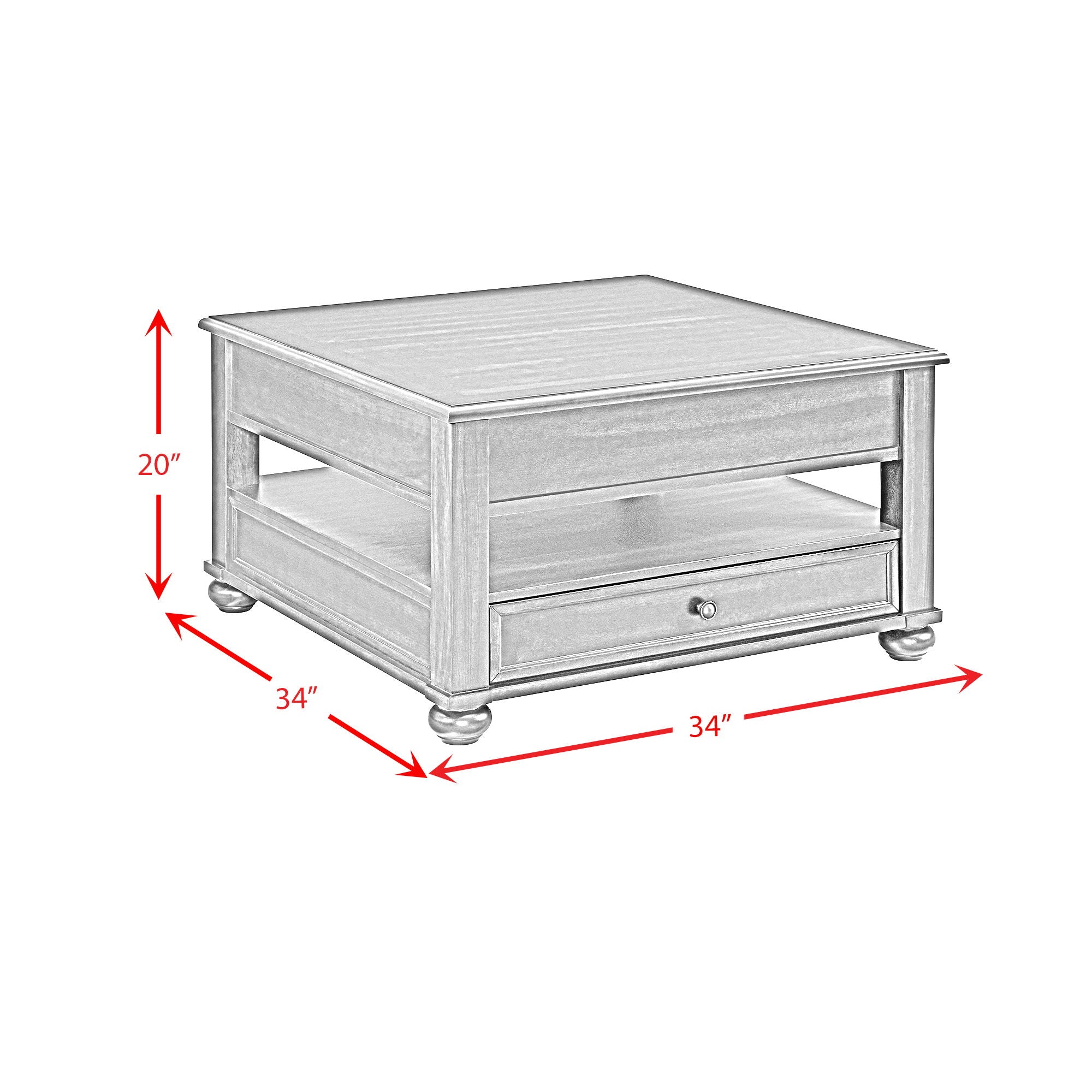 Wagner - Lift-Top Coffee Table With Casters